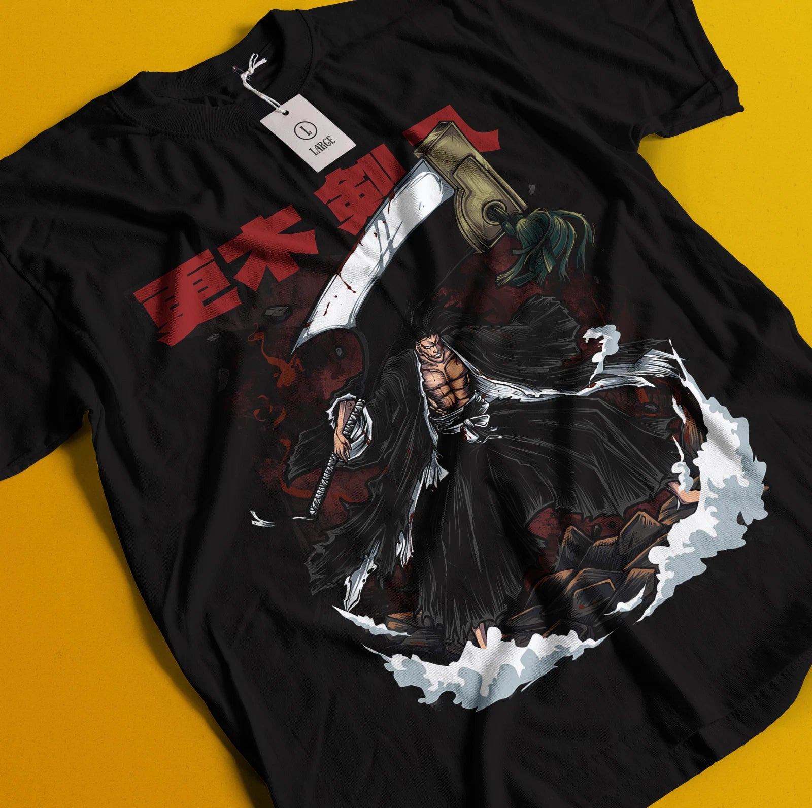 Zaraki Kenpachi Shirt Bleach Anime Tshirt Ichigo Bankai T-Shirt Aizen Yhwach Tee Unisex T-shirt, Sweatshirt, Hoodie, Long Sleeve Tee - T-Shirt, Sweatshirt, Hoodie