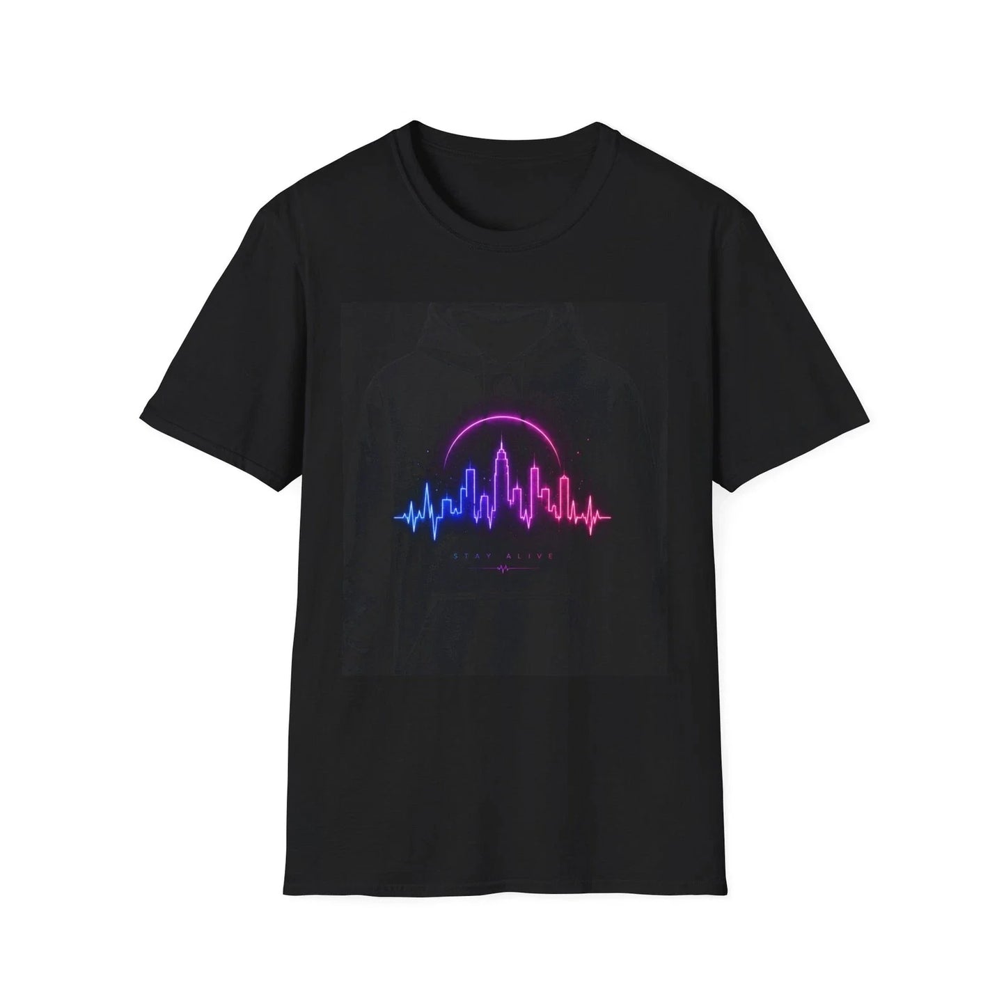 Neon City Soundwave T-Shirt | Retro Synthwave Skyline Tee Unisex T-shirt, Sweatshirt, Hoodie, Long Sleeve Tee - T-Shirt, Sweatshirt, Hoodie