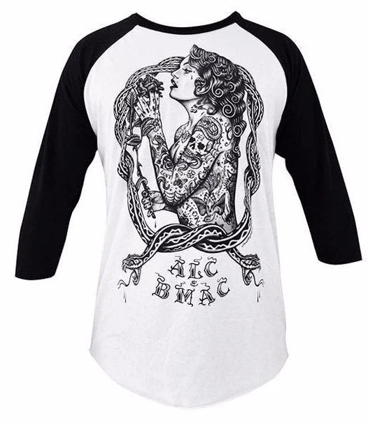 Black Market Art Eve Mens White Baseball Shirt Tattoo Artist Jarad Bryant S-2XL Unisex T-shirt, Sweatshirt, Hoodie, Long Sleeve Tee - T-Shirt, Sweatshirt, Hoodie