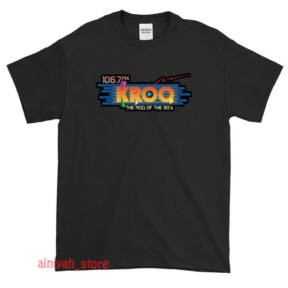 New KROQ 106.7 FM Logo Men's Funny T-Shirt USA Size S-XXL Unisex T-shirt, Sweatshirt, Hoodie, Long Sleeve Tee - T-Shirt, Sweatshirt, Hoodie