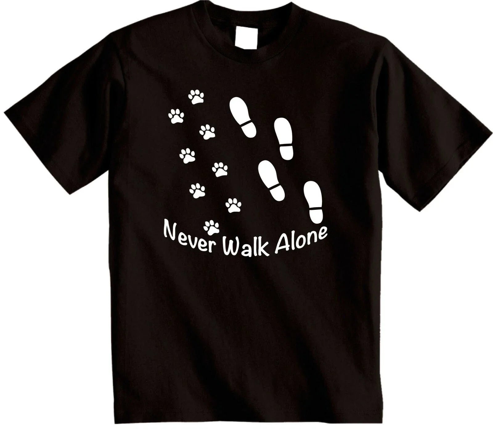 Never walk alone dog lovers T-Shirt | Dog walkers Novelty T-shirt Unisex tee Unisex T-shirt, Sweatshirt, Hoodie, Long Sleeve Tee - T-Shirt, Sweatshirt, Hoodie