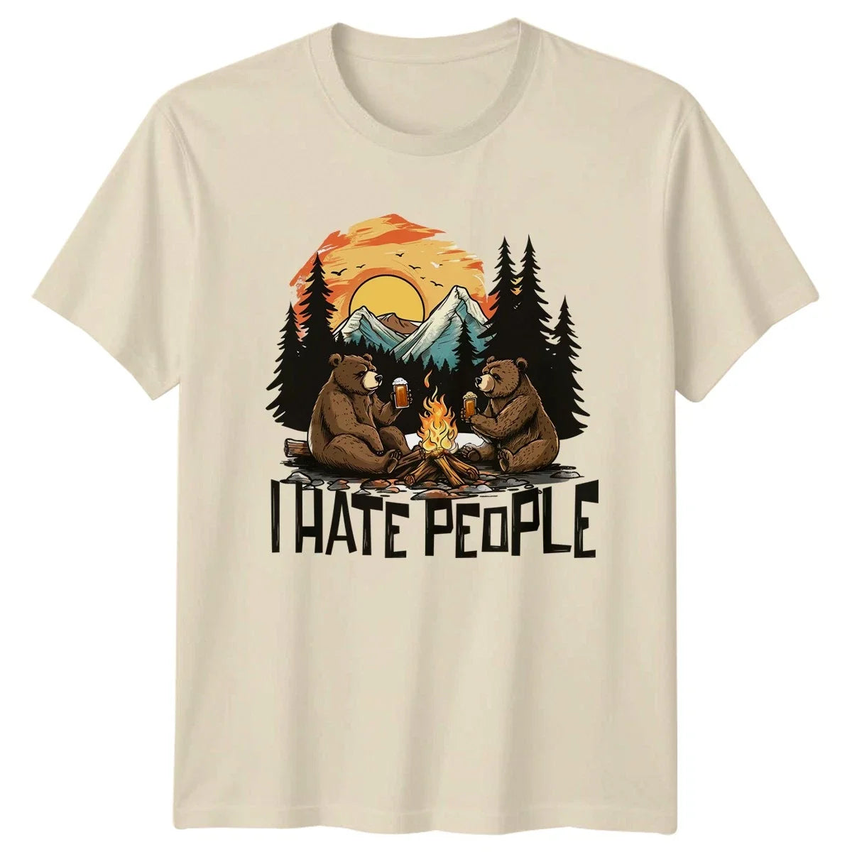 I Hate People T-Shirt Introvert Bear Outdoors Wildlife Birthday Unisex T-shirt, Sweatshirt, Hoodie, Long Sleeve Tee - T-Shirt, Sweatshirt, Hoodie