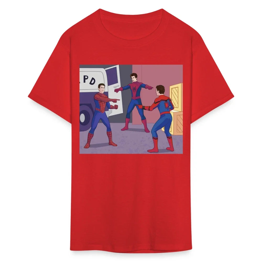 3-Spiders Pointing Meme shirt Funny Anime Vintage Comics T-Shirt S-6XL Unisex T-shirt, Sweatshirt, Hoodie, Long Sleeve Tee - T-Shirt, Sweatshirt, Hoodie