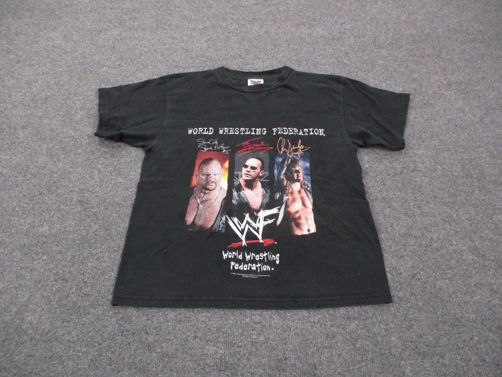 Vintage World Wrestling Federation T Shirt Mens S Black Graphic Y2K Rock WWF Unisex T-shirt, Sweatshirt, Hoodie, Long Sleeve Tee - T-Shirt, Sweatshirt, Hoodie