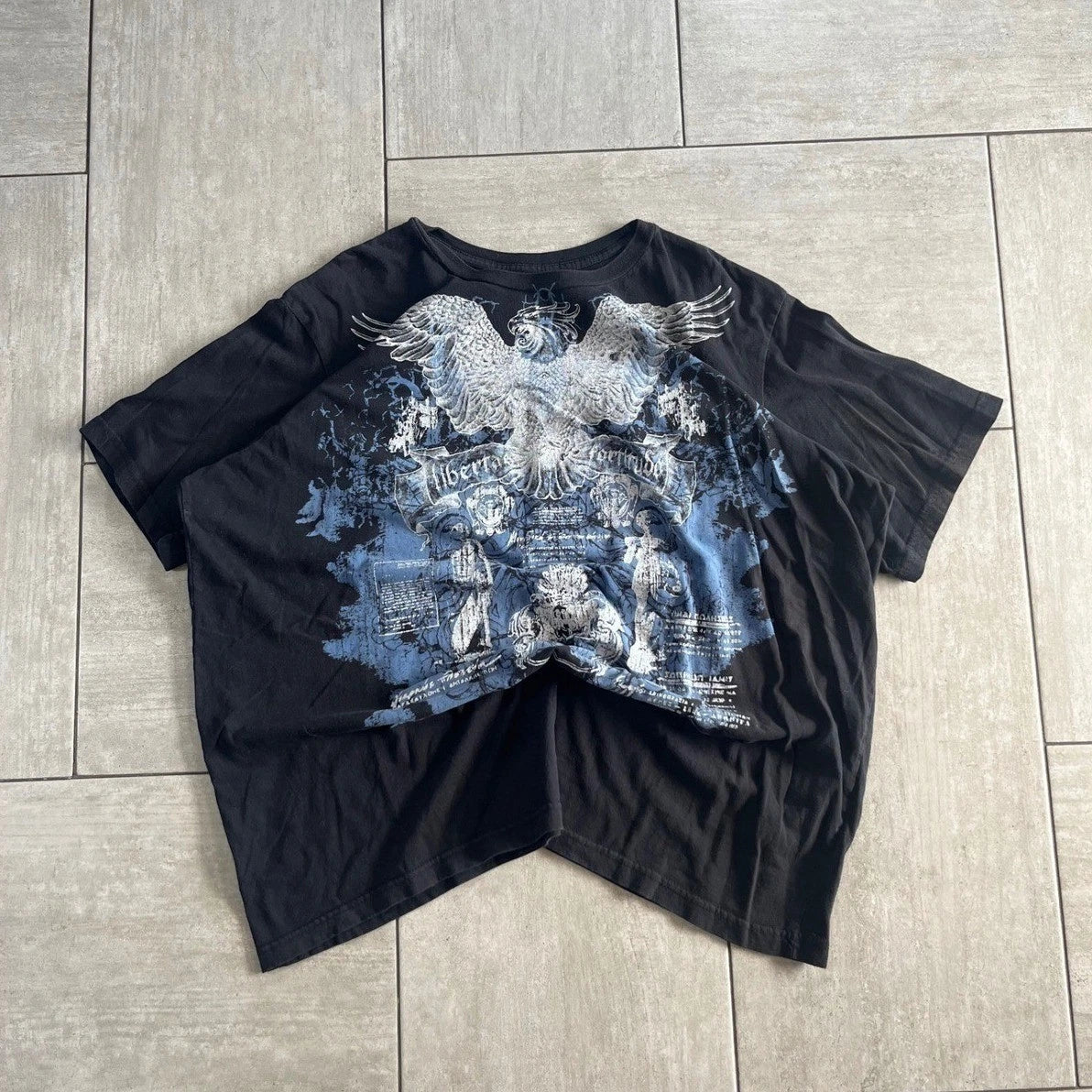 No Boundaries Mens Eagle Graphic T Shirt Black Blue 2XL Unisex T-shirt, Sweatshirt, Hoodie, Long Sleeve Tee - T-Shirt, Sweatshirt, Hoodie
