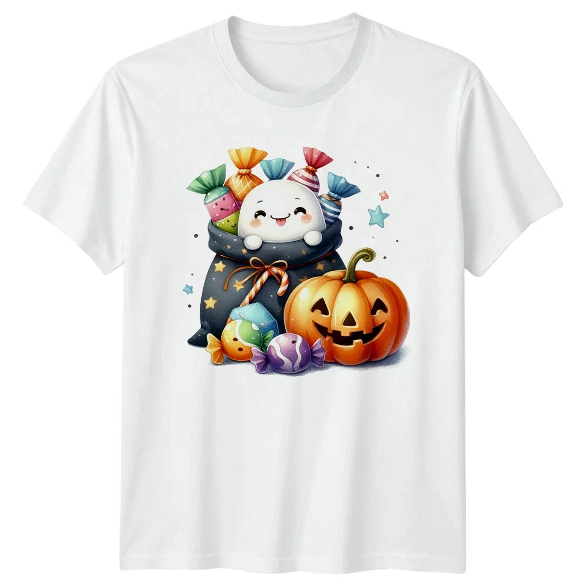 Cute Ghost Pumpkin T-Shirt Trick Or Treat Halloween Gift For Him And Her Unisex T-shirt, Sweatshirt, Hoodie, Long Sleeve Tee - T-Shirt, Sweatshirt, Hoodie