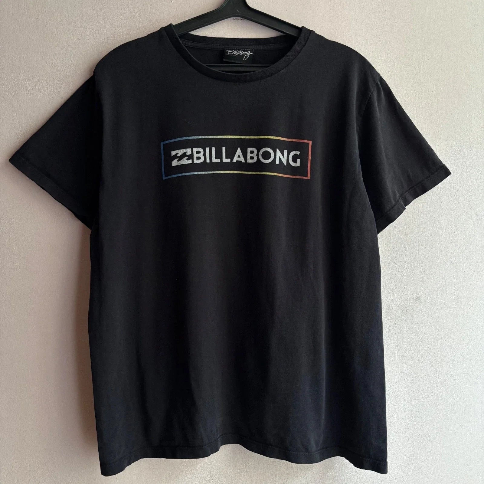 Vintage 2000s Billabong Rainbow Box Logo Surf Skate T-Shirt Black Size XL Unisex T-shirt, Sweatshirt, Hoodie, Long Sleeve Tee - T-Shirt, Sweatshirt, Hoodie