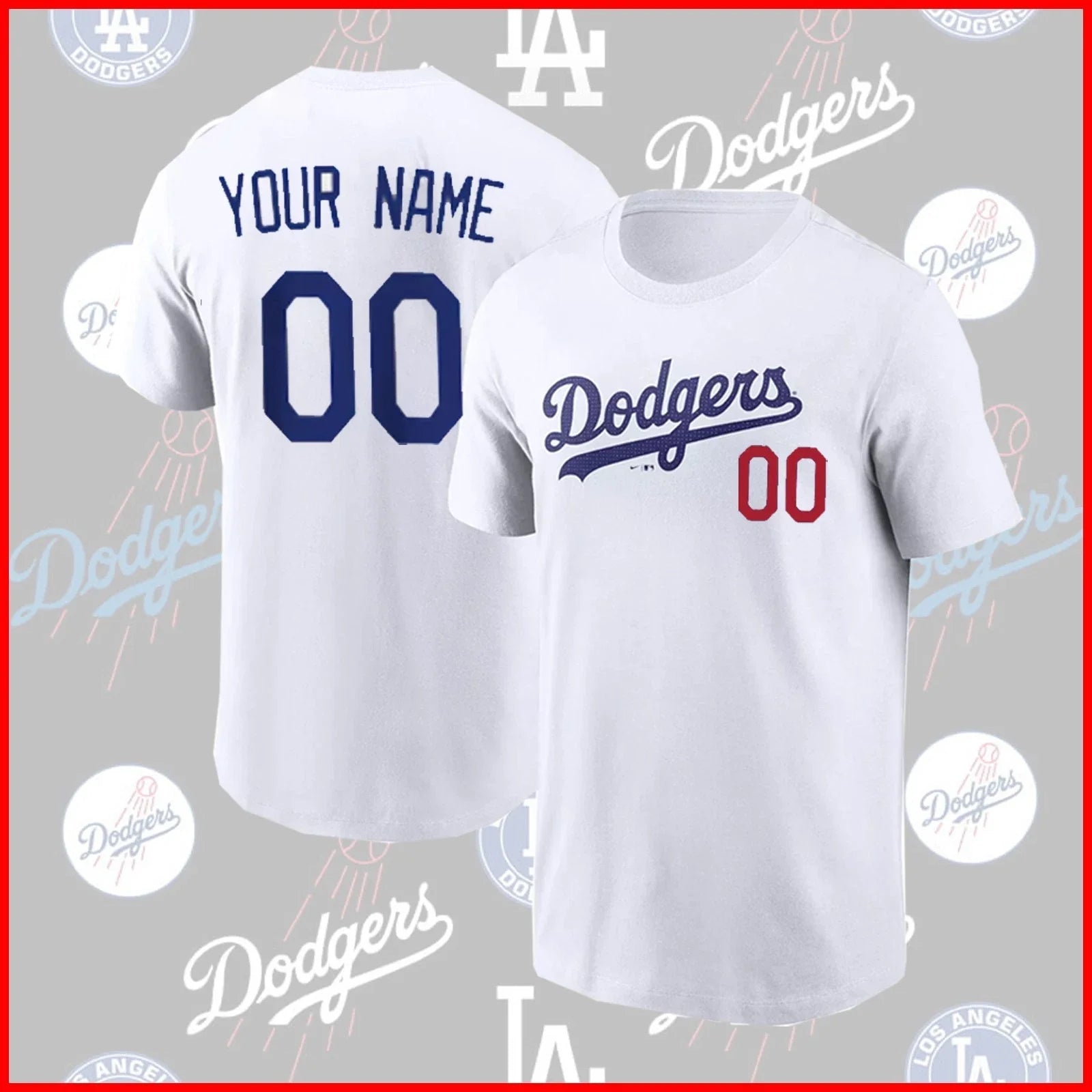 Personalized Los Angeles Dodgers Name & Number Custom 2025 Fanmade FAST SHIP Unisex T-shirt, Sweatshirt, Hoodie, Long Sleeve Tee - T-Shirt, Sweatshirt, Hoodie