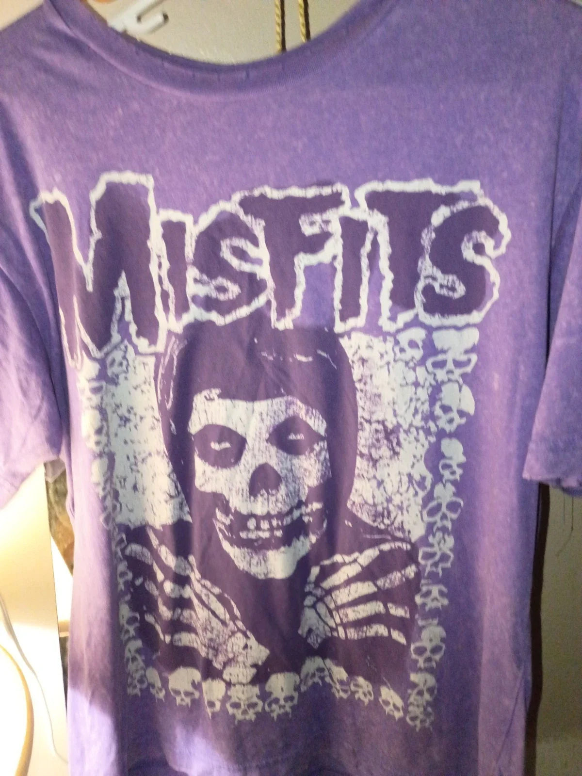 Misfits Purple Distressed 3XL T-Shirt 2022 Acid Wash Punk Rock Horror Danzig Unisex T-shirt, Sweatshirt, Hoodie, Long Sleeve Tee - T-Shirt, Sweatshirt, Hoodie