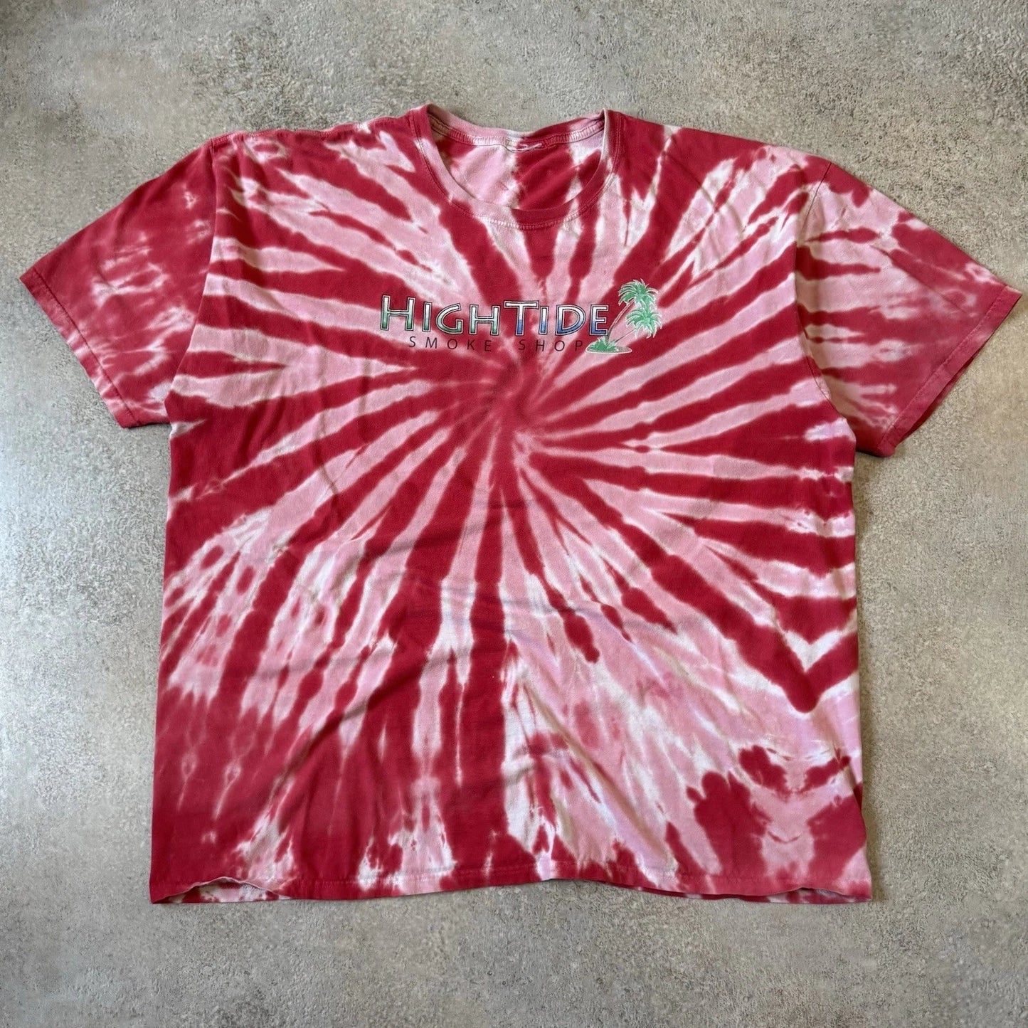 Vintage High Tide Smoke Shop Tie Dye Tee Shirt 3XL Red Hippie Skater Grunge Y2K Unisex T-shirt, Sweatshirt, Hoodie, Long Sleeve Tee - T-Shirt, Sweatshirt, Hoodie
