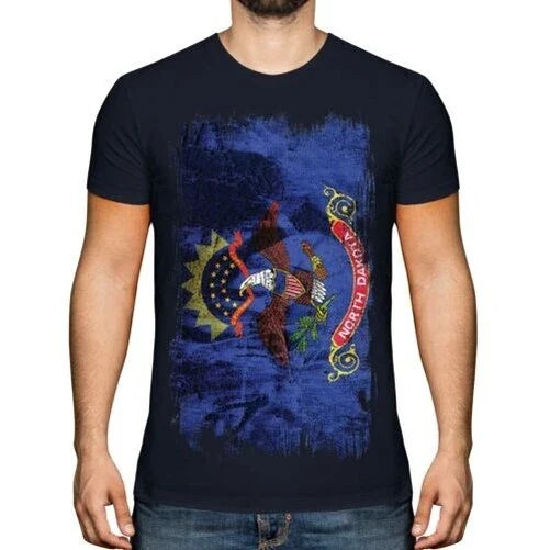 NORTH DAKOTA STATE GRUNGE FLAG MENS T-SHIRT TEE TOP NORTH DAKOTAN SHIRT GIFT Unisex T-shirt, Sweatshirt, Hoodie, Long Sleeve Tee - T-Shirt, Sweatshirt, Hoodie