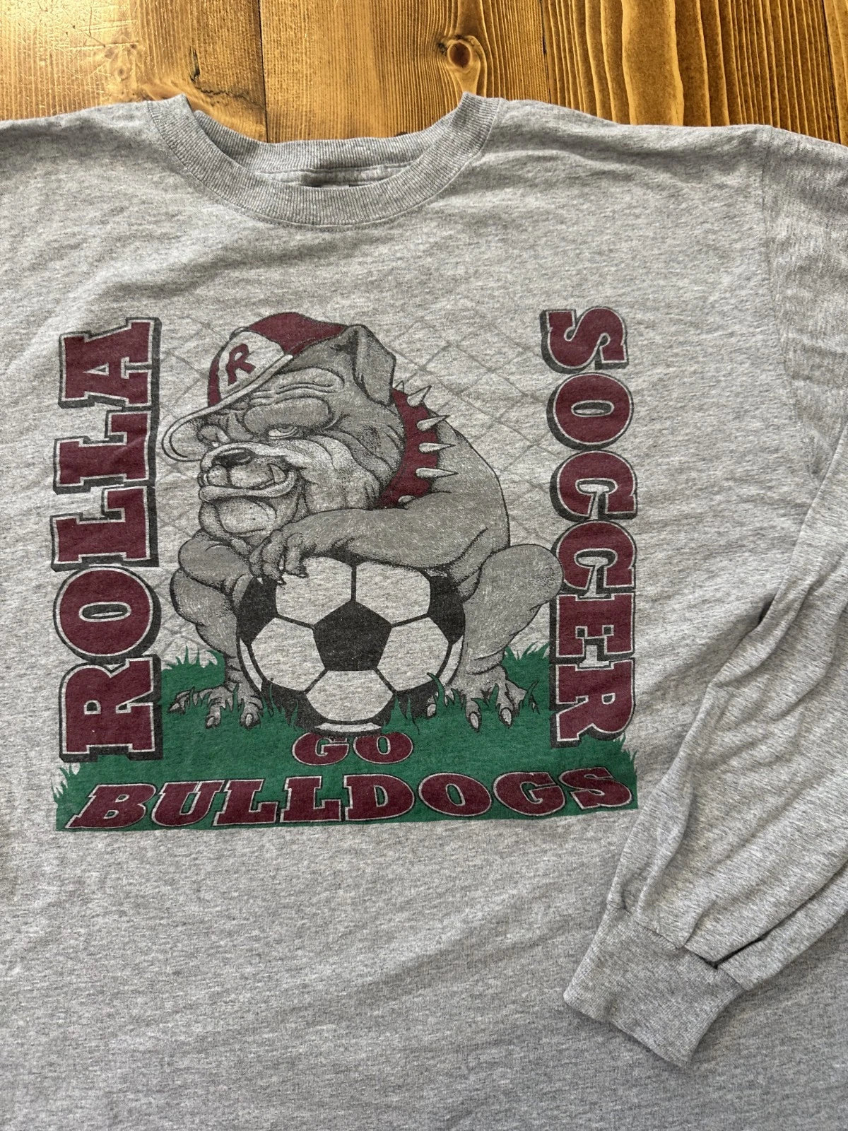 Vintage Rolla Bulldogs Soccer Long Sleeve T-Shirt Men's XL Mexico Graphic Tee Unisex T-shirt, Sweatshirt, Hoodie, Long Sleeve Tee - T-Shirt, Sweatshirt, Hoodie