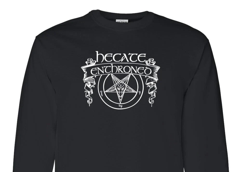 Hecate Enthroned Long Sleeve T-Shirt black metal lamp of murmuur vargrav abigor Unisex T-shirt, Sweatshirt, Hoodie, Long Sleeve Tee - T-Shirt, Sweatshirt, Hoodie
