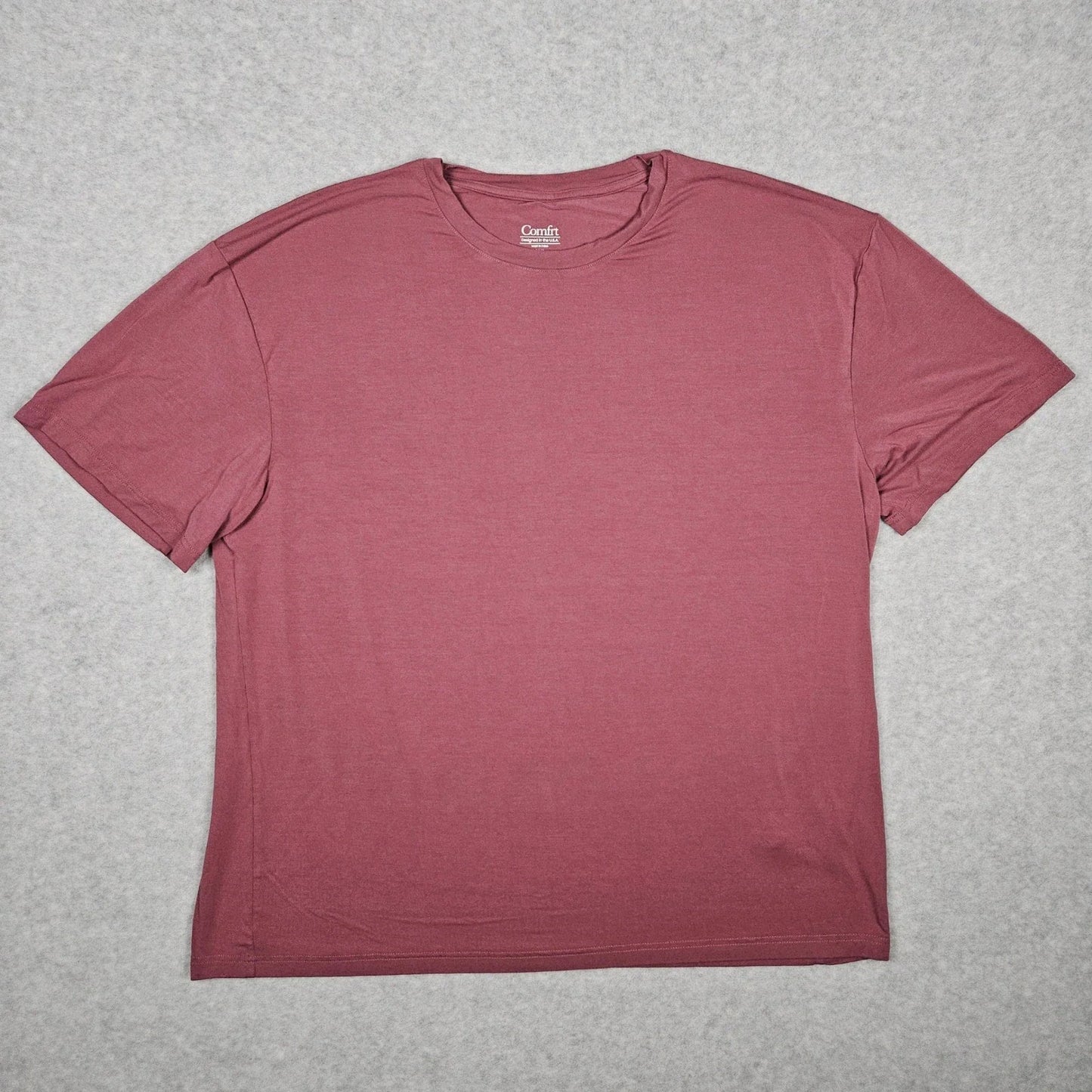 Comfrt Mens 2XL Maroon T-Shirt Short Sleeve Rayon Blend Soft Casual Crewneck Tee Unisex T-shirt, Sweatshirt, Hoodie, Long Sleeve Tee - T-Shirt, Sweatshirt, Hoodie