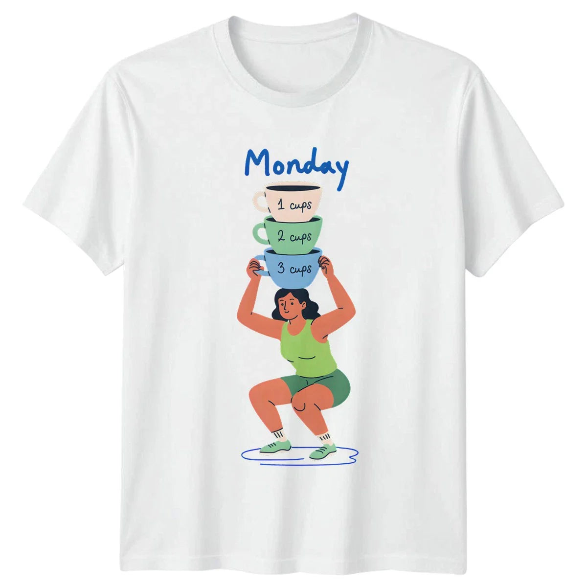 Monday 1 Cups 2 Cups 3 Cups T-Shirt Coffee Lover Gift For Him And Her Unisex T-shirt, Sweatshirt, Hoodie, Long Sleeve Tee - T-Shirt, Sweatshirt, Hoodie