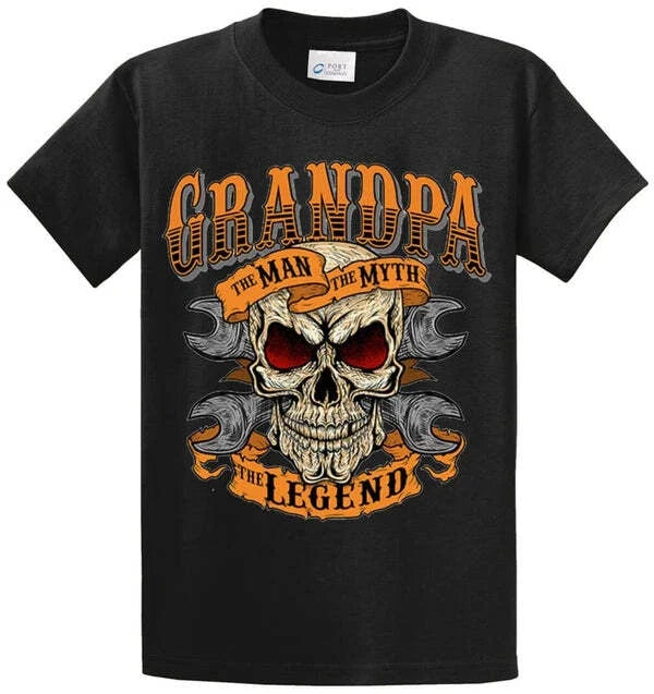 GRANDPA THE LEGEND Cotton Printed Tee Shirt Regular and Big and Tall Sizes Unisex T-shirt, Sweatshirt, Hoodie, Long Sleeve Tee - T-Shirt, Sweatshirt, Hoodie
