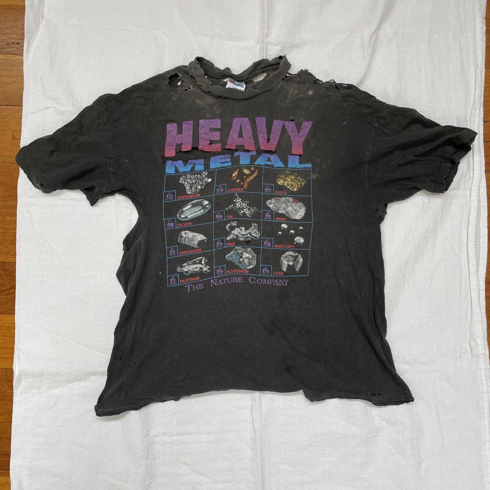 HEAVY METAL Distressed Vintage 90s T Shirt L Unisex T-shirt, Sweatshirt, Hoodie, Long Sleeve Tee - T-Shirt, Sweatshirt, Hoodie