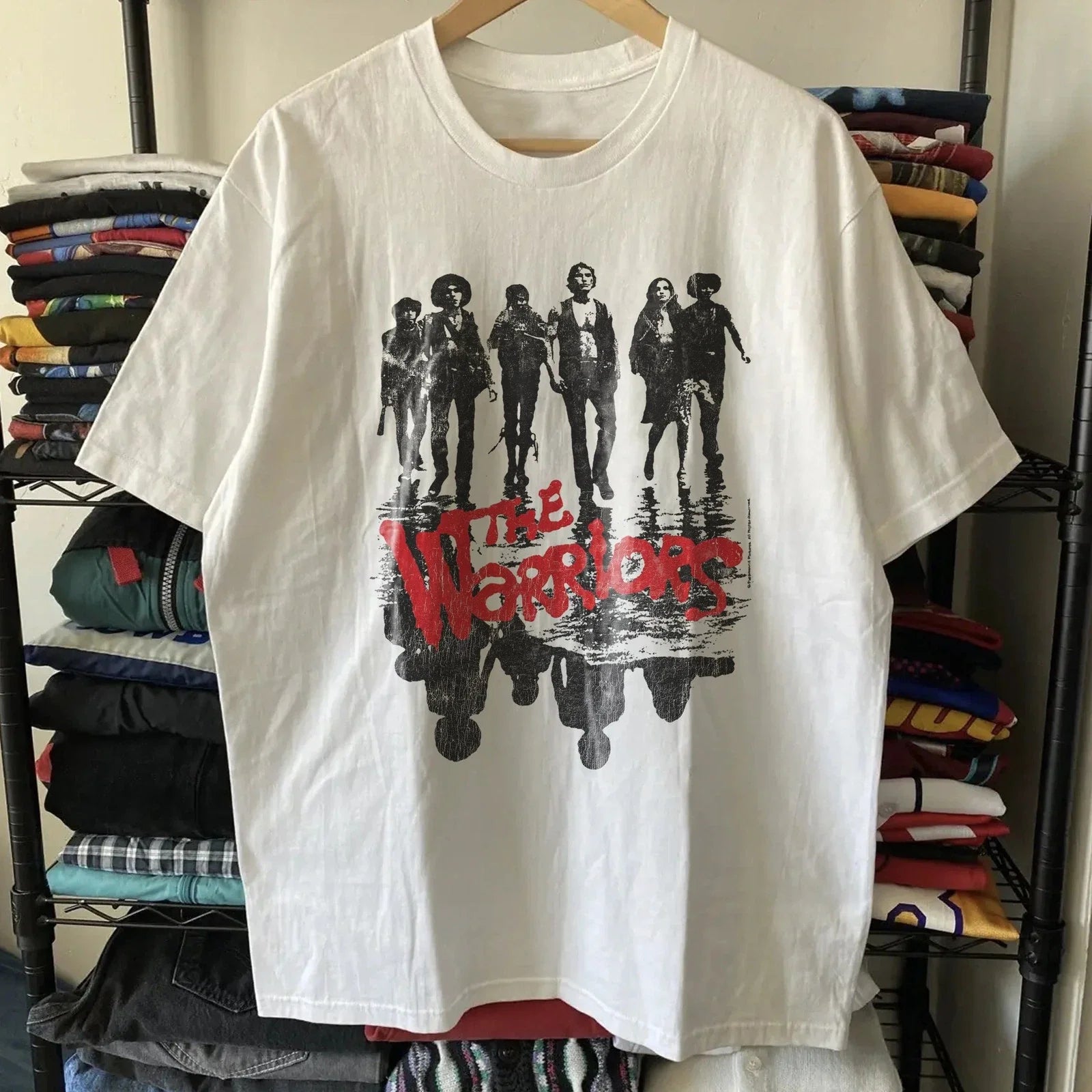 Late 90s The Warriors Rare T-Shirt White M Unisex T-shirt, Sweatshirt, Hoodie, Long Sleeve Tee - T-Shirt, Sweatshirt, Hoodie