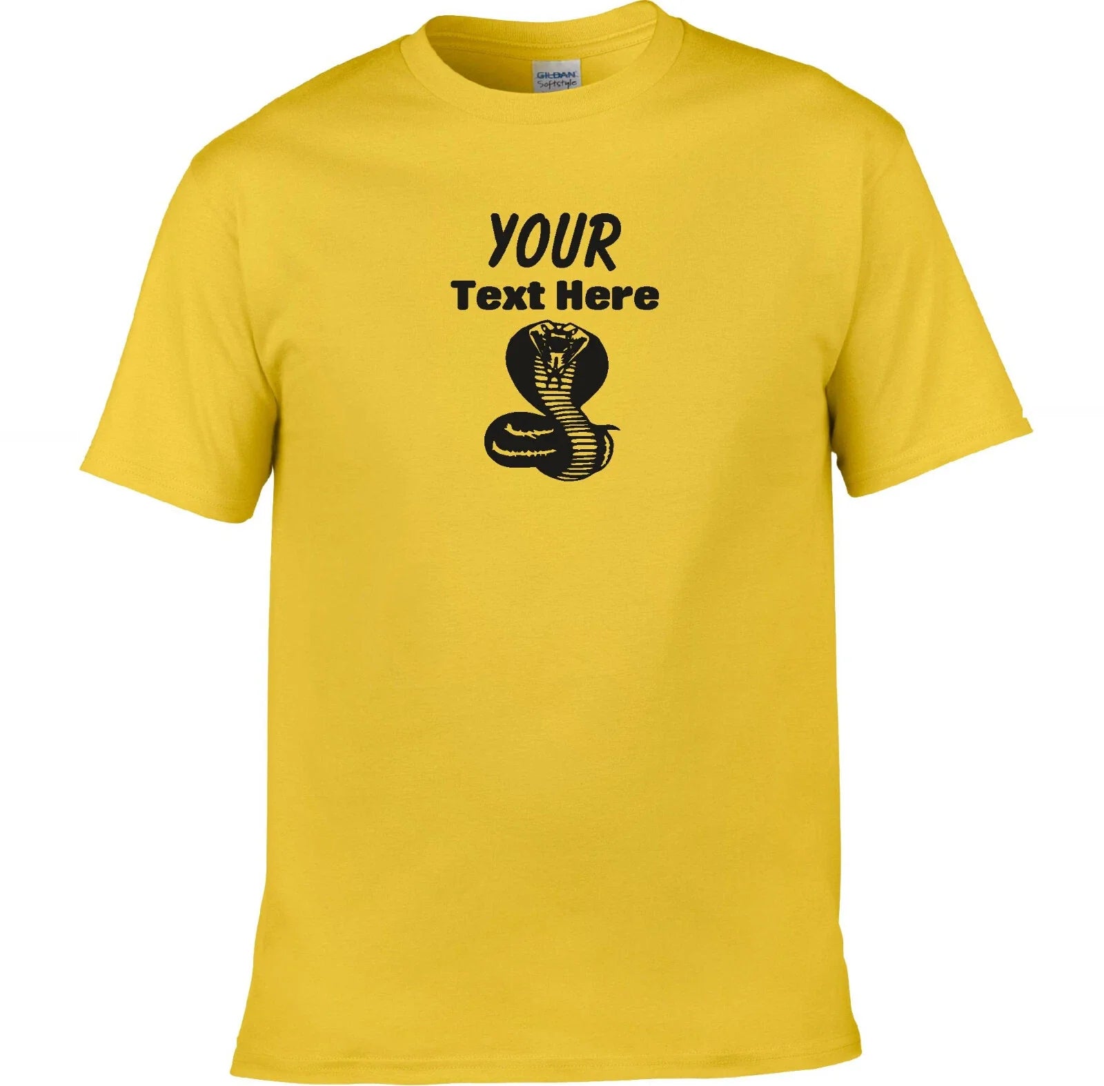 Personalised Custom Cobra T-Shirt - Add Your Own Text, Various Colours Unisex T-shirt, Sweatshirt, Hoodie, Long Sleeve Tee - T-Shirt, Sweatshirt, Hoodie