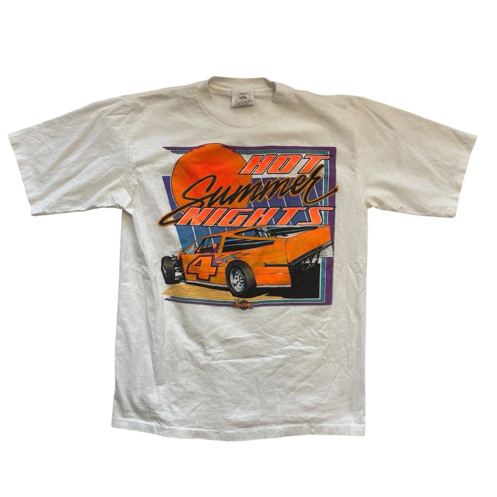 Hot Summer Nights Racing Cars Vintage T Shirt  PDX Muscle Y2K Large Unisex T-shirt, Sweatshirt, Hoodie, Long Sleeve Tee - T-Shirt, Sweatshirt, Hoodie