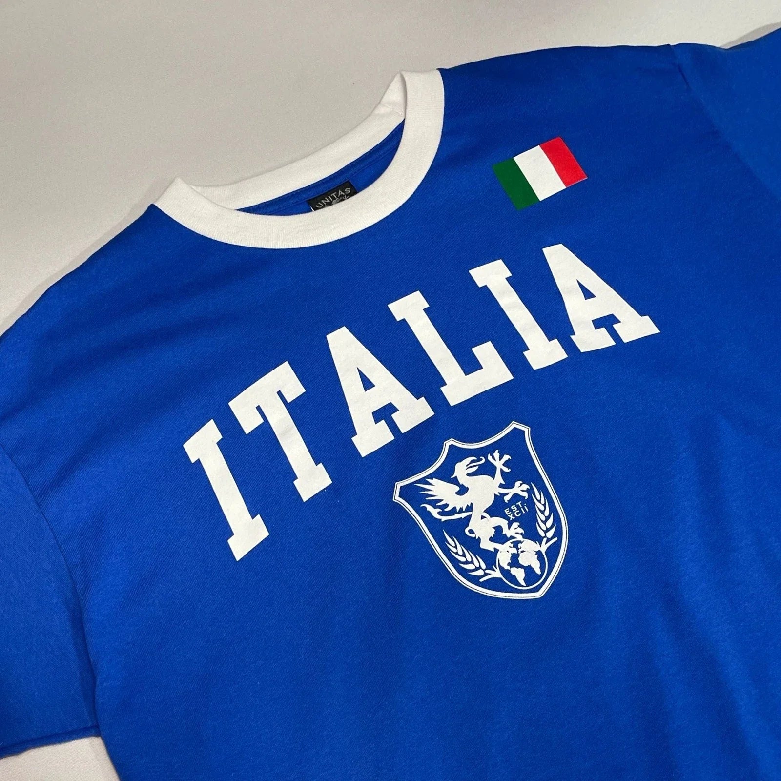 Unitas By Fifth Sun Italia Graphic Ringer T-Shirt Size XL Unisex T-shirt, Sweatshirt, Hoodie, Long Sleeve Tee - T-Shirt, Sweatshirt, Hoodie