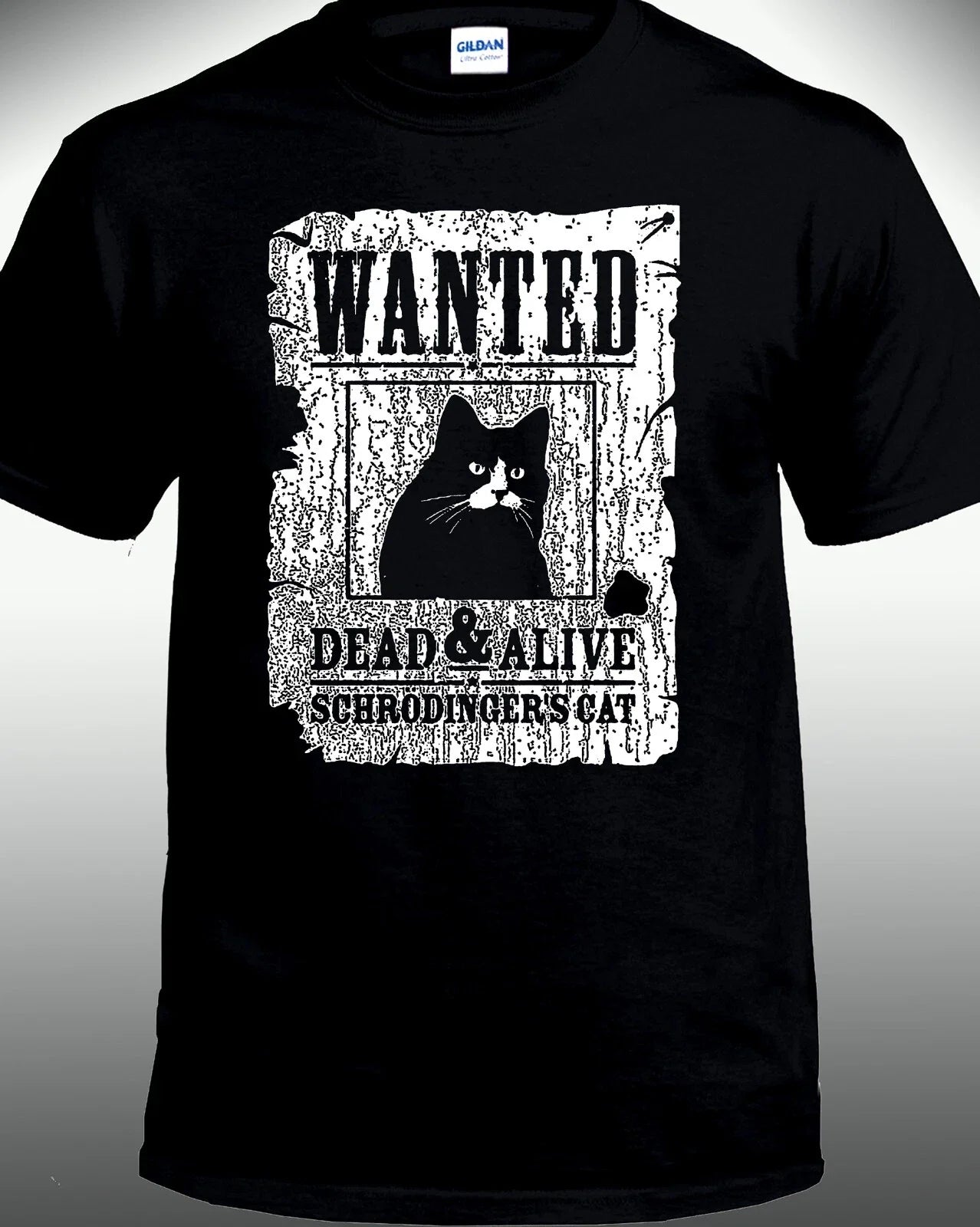 Wanted Dead & Alive "Schrodinger's Cat" T-shirt Unisex T-shirt, Sweatshirt, Hoodie, Long Sleeve Tee - T-Shirt, Sweatshirt, Hoodie