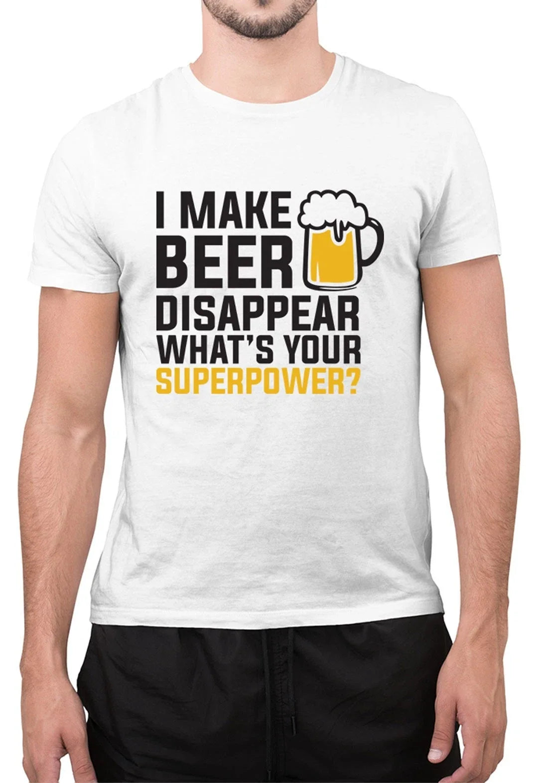 Funny I Make Beer Disappear Drink Drunk Man Women - Adult & Kids T-Shirts, Sweatshirts & Hoodies apparel design preview 1