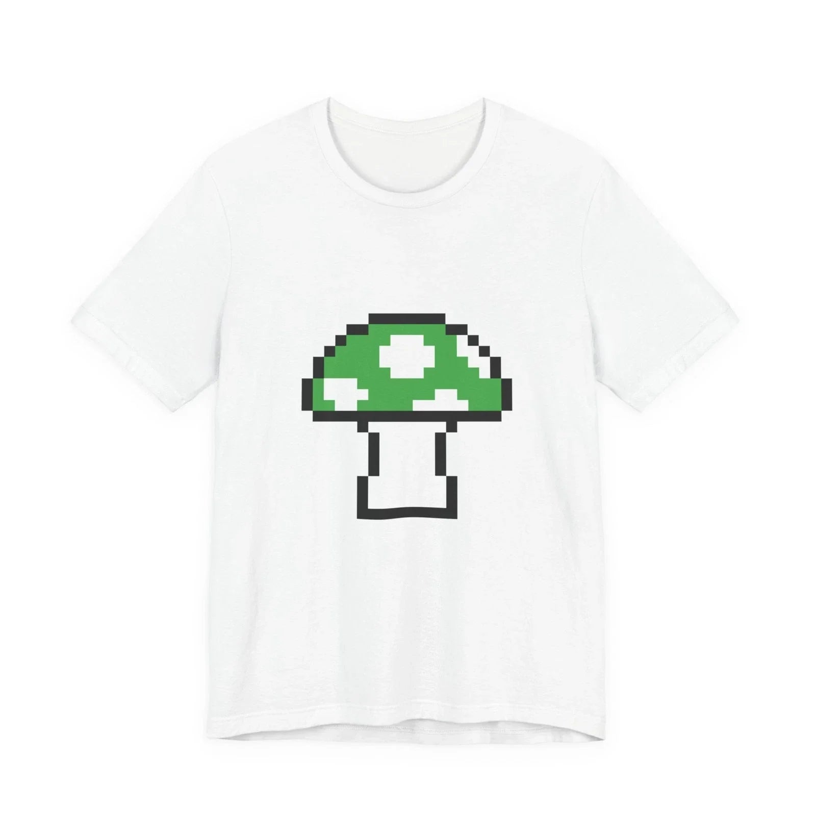 Unisex Jersey Short Sleeve Tee Cute Retro 8-Bit Pixel Art Super Green Mushroom Unisex T-shirt, Sweatshirt, Hoodie, Long Sleeve Tee - T-Shirt, Sweatshirt, Hoodie
