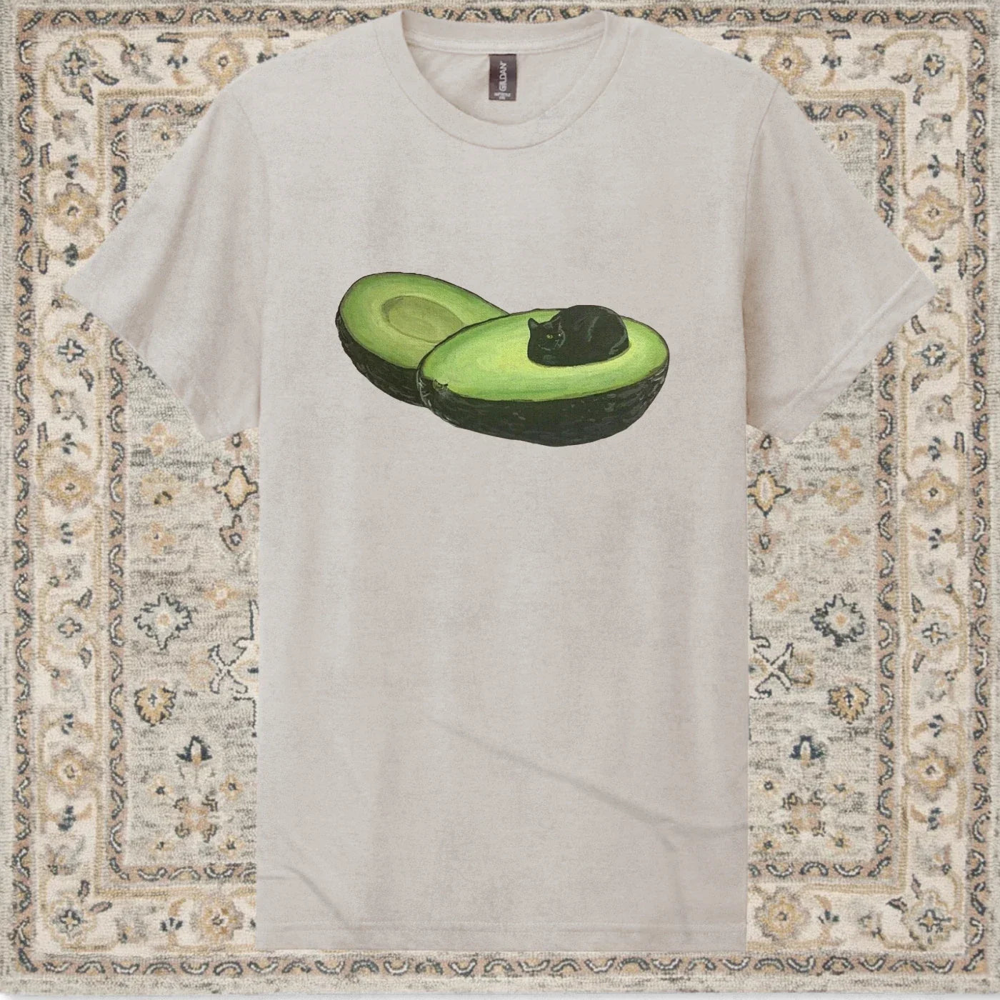 Avocado cat cute funny graphic tee vintage retro inspired New, Gildan size M Unisex T-shirt, Sweatshirt, Hoodie, Long Sleeve Tee - T-Shirt, Sweatshirt, Hoodie