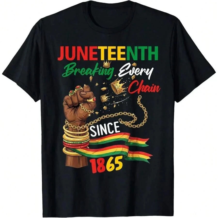 Juneteenth Shirts Women Men Breaking Every Chain Since 1865 T-Shirt Unisex T-shirt, Sweatshirt, Hoodie, Long Sleeve Tee - T-Shirt, Sweatshirt, Hoodie