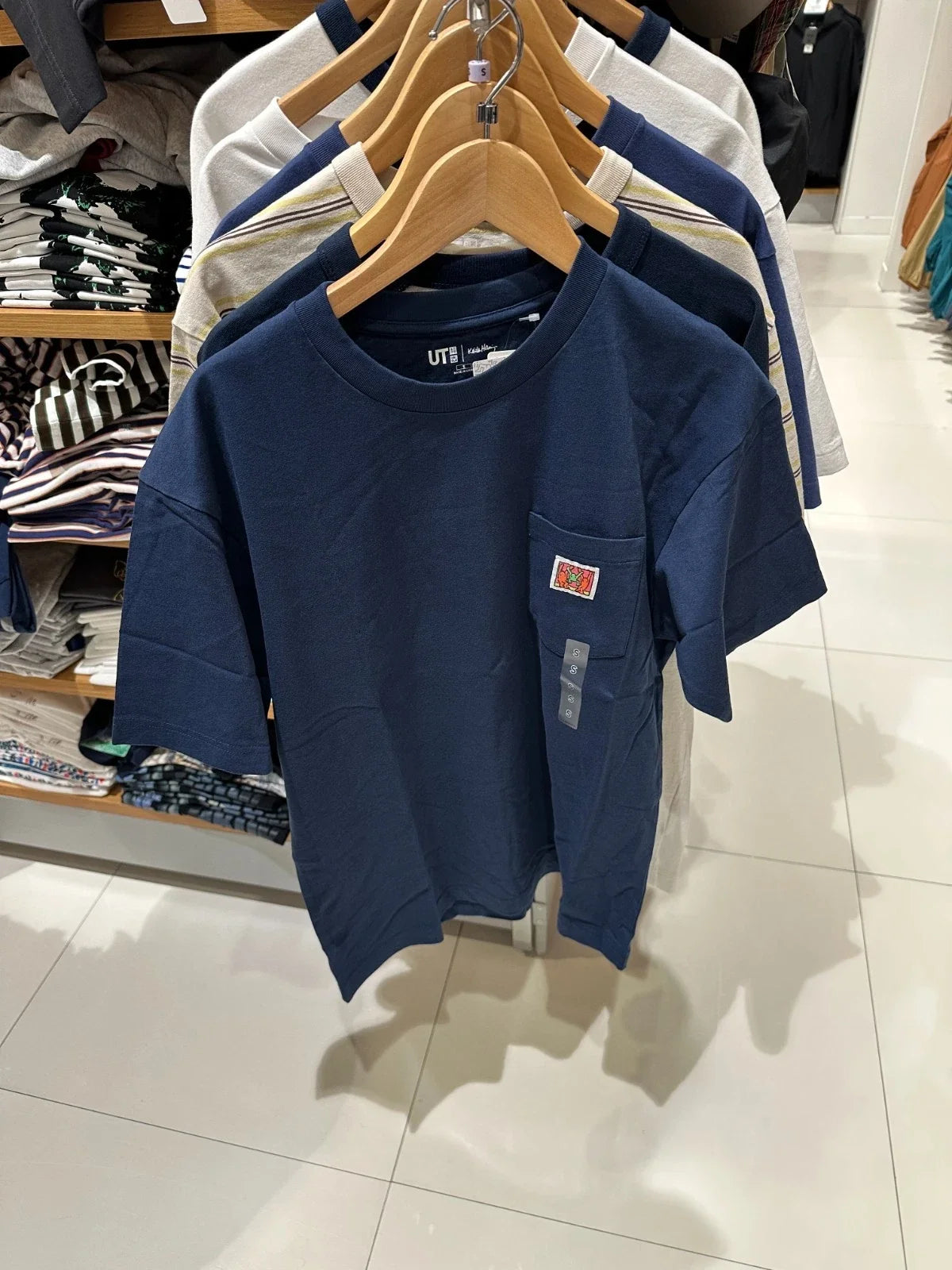 NWT UNIQLO UT POP ART Keith Haring Radiant Men Blue Graphic Short Sleeve TEE Unisex T-shirt, Sweatshirt, Hoodie, Long Sleeve Tee - T-Shirt, Sweatshirt, Hoodie