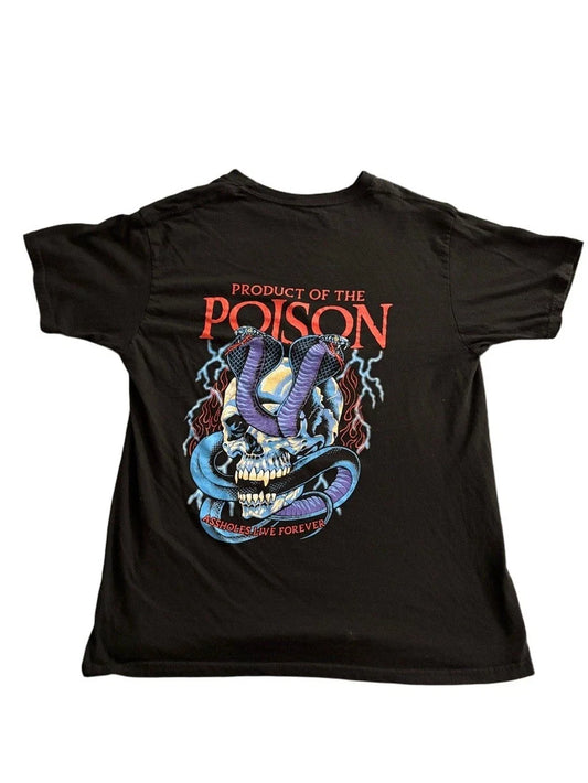 Aholes Live Forever Product Of The Poison Skull Snake Graphic Tee Large Unisex T-shirt, Sweatshirt, Hoodie, Long Sleeve Tee - T-Shirt, Sweatshirt, Hoodie