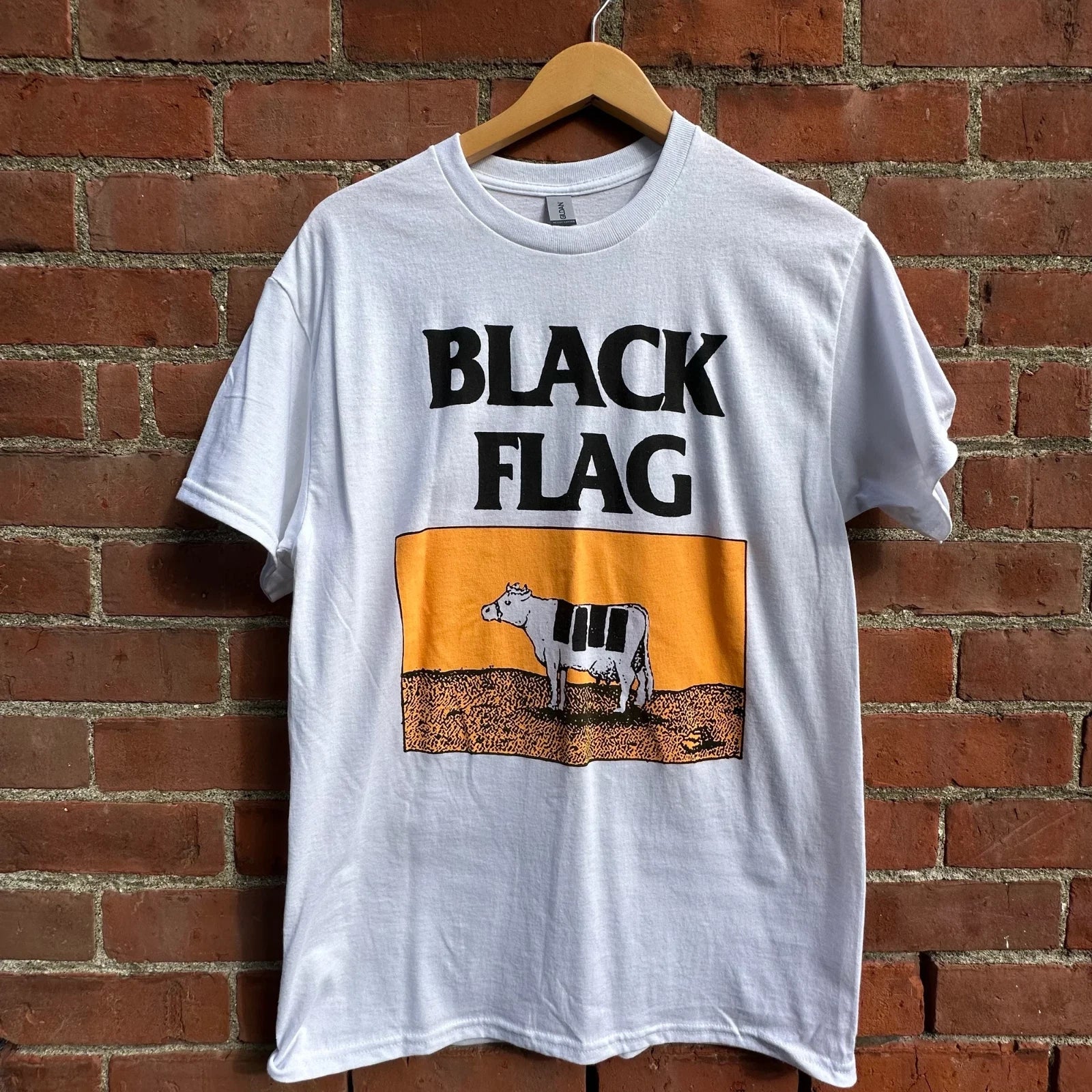 Black Flag "Cow" T-Shirt S-2X Unisex (Screen Printed) Unisex T-shirt, Sweatshirt, Hoodie, Long Sleeve Tee - T-Shirt, Sweatshirt, Hoodie