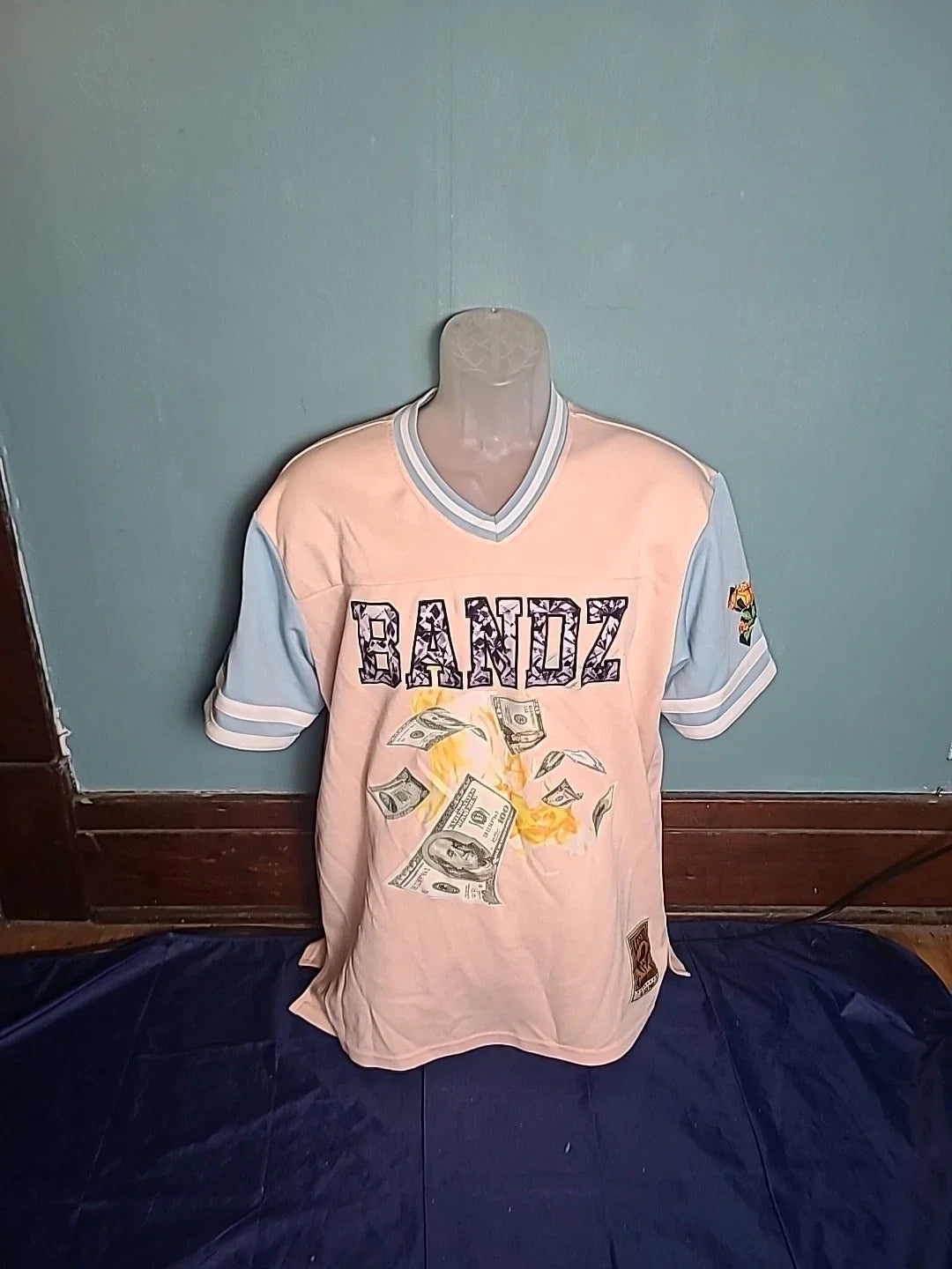 Black Pike Bandz Jersey Men's Large L Money Graphic Shirt Hip Hop Y2K Urban Wear Unisex T-shirt, Sweatshirt, Hoodie, Long Sleeve Tee - T-Shirt, Sweatshirt, Hoodie