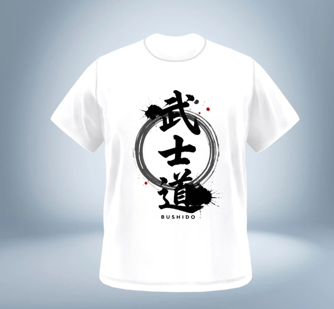 KANJI Collection  BUSHIDO T-ShirtWhiteOriginal Tokyo Treasures Japan Unisex T-shirt, Sweatshirt, Hoodie, Long Sleeve Tee - T-Shirt, Sweatshirt, Hoodie