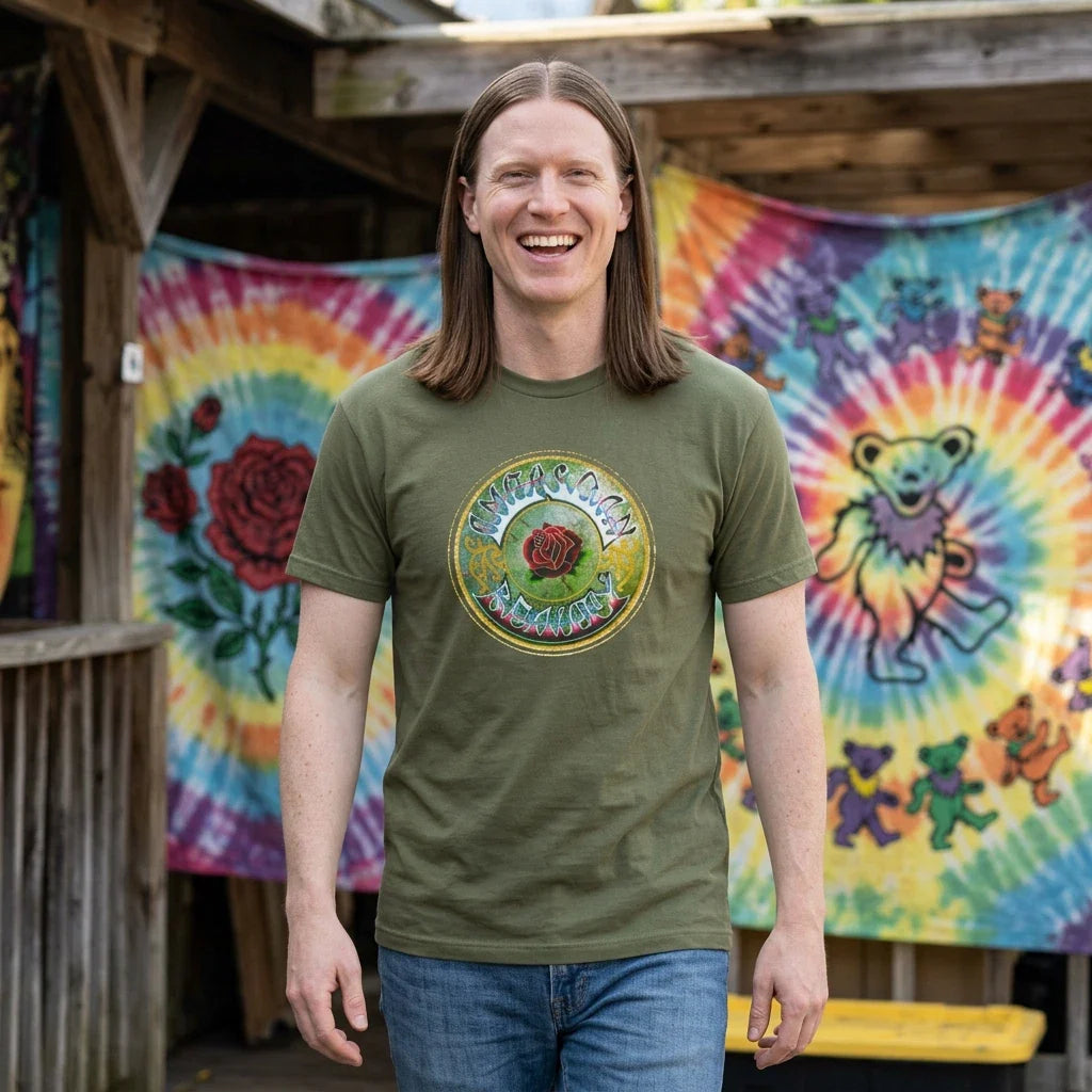 Grateful Dead T-Shirt American Beauty Music Album Cover Vintage Festival Tee Unisex T-shirt, Sweatshirt, Hoodie, Long Sleeve Tee - T-Shirt, Sweatshirt, Hoodie