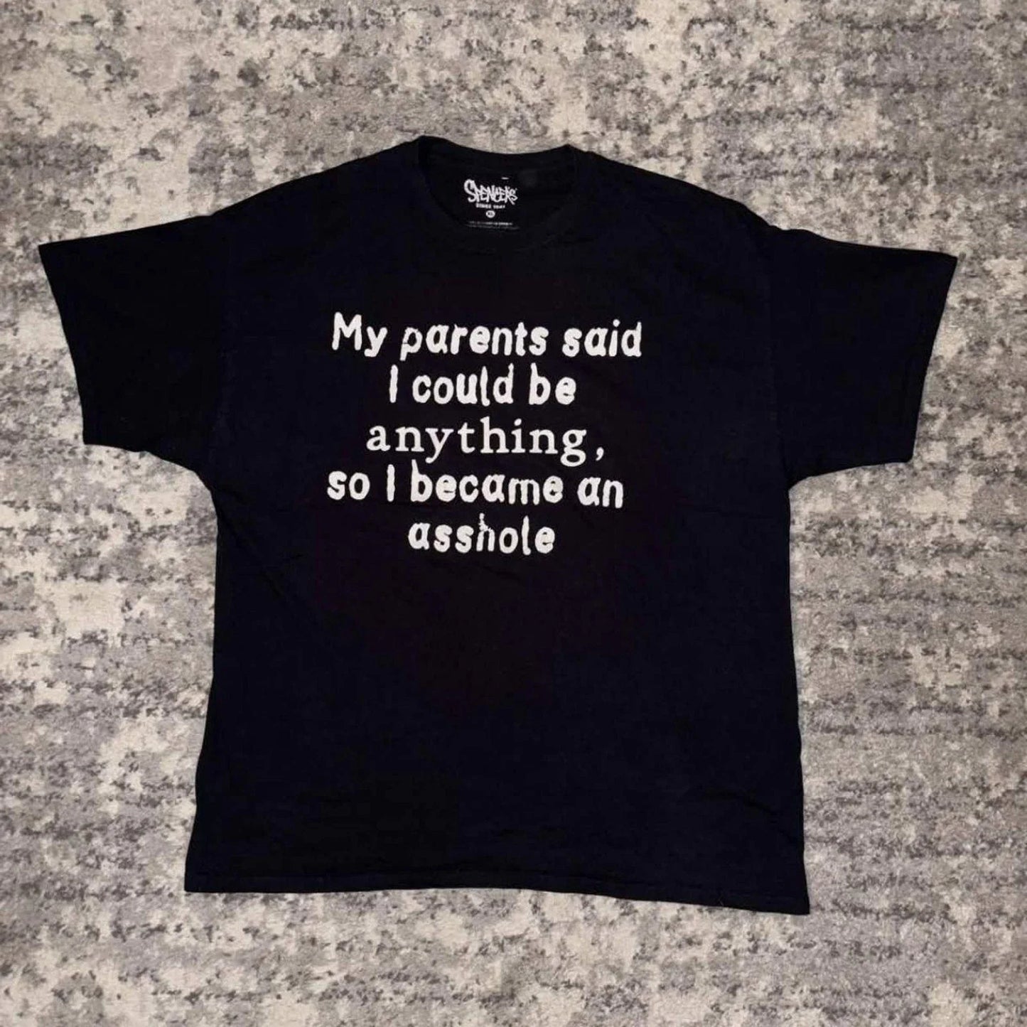 Y2K Funny My Parents Said I Could Be Anything, So I became an Ahole Shirt Unisex T-shirt, Sweatshirt, Hoodie, Long Sleeve Tee - T-Shirt, Sweatshirt, Hoodie