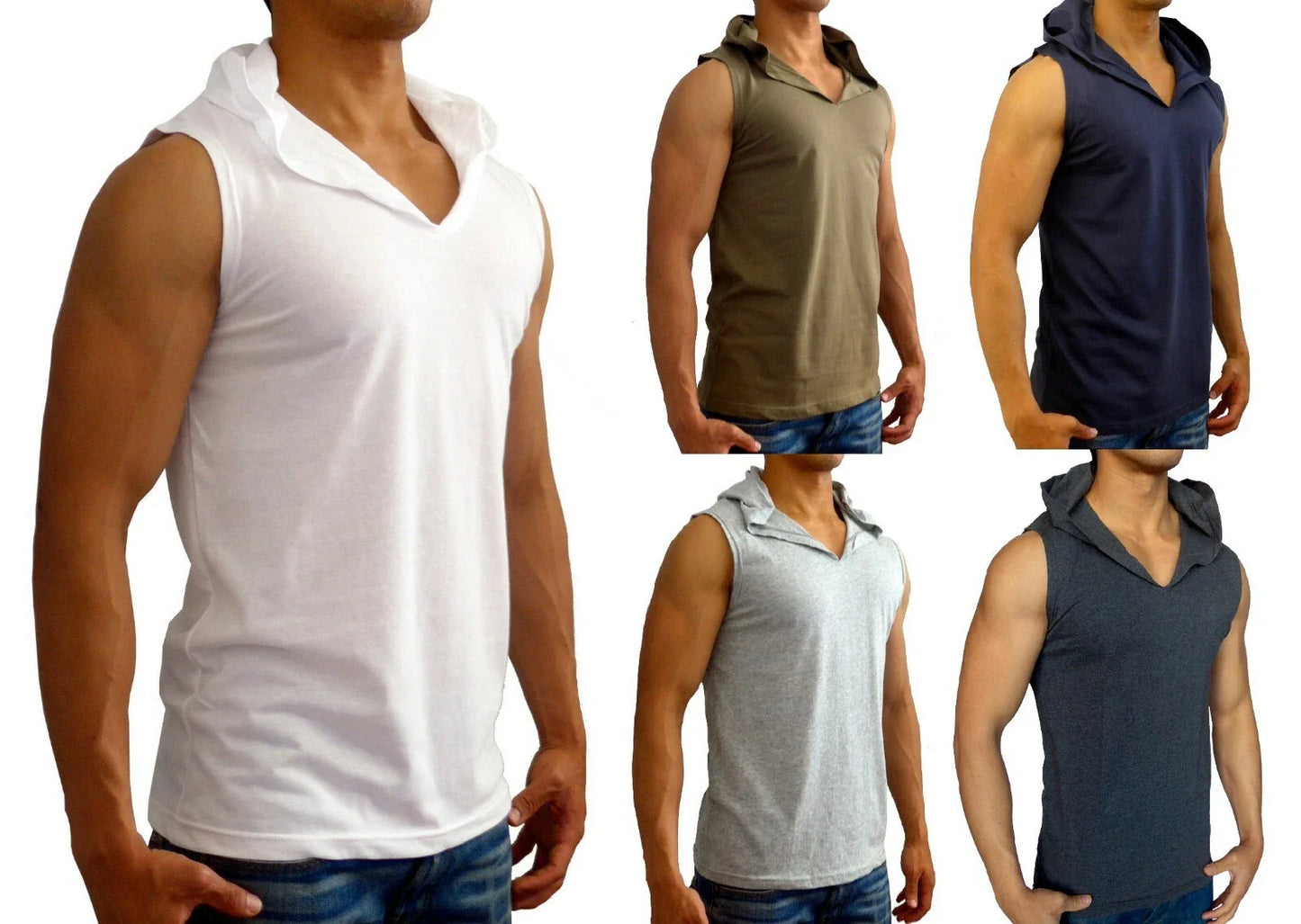 MENS HOODED SLEEVELESS TANK SIZE S - XXL MUSCLE BODYBUILDING GYM ARMY GYM Unisex T-shirt, Sweatshirt, Hoodie, Long Sleeve Tee - T-Shirt, Sweatshirt, Hoodie