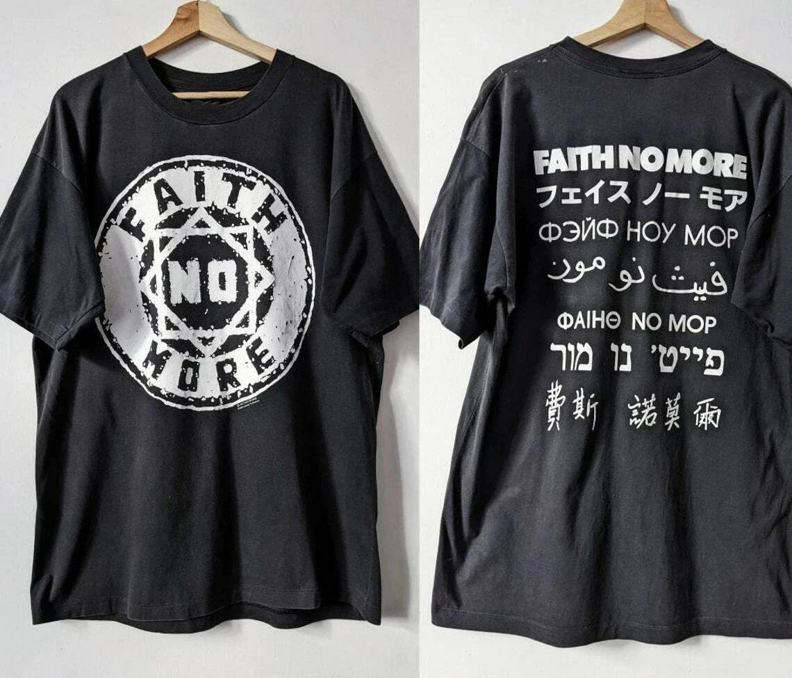 2 sides 1990 Faith No More Band Shirt Short Sleeve Black Unisex S-5XL Unisex T-shirt, Sweatshirt, Hoodie, Long Sleeve Tee - T-Shirt, Sweatshirt, Hoodie
