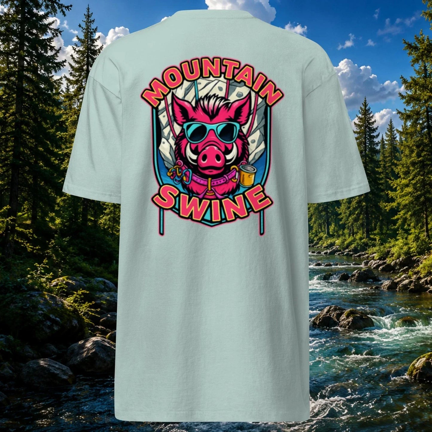 Mens Mountain Swine Crag premium heavyweight tee Unisex T-shirt, Sweatshirt, Hoodie, Long Sleeve Tee - T-Shirt, Sweatshirt, Hoodie