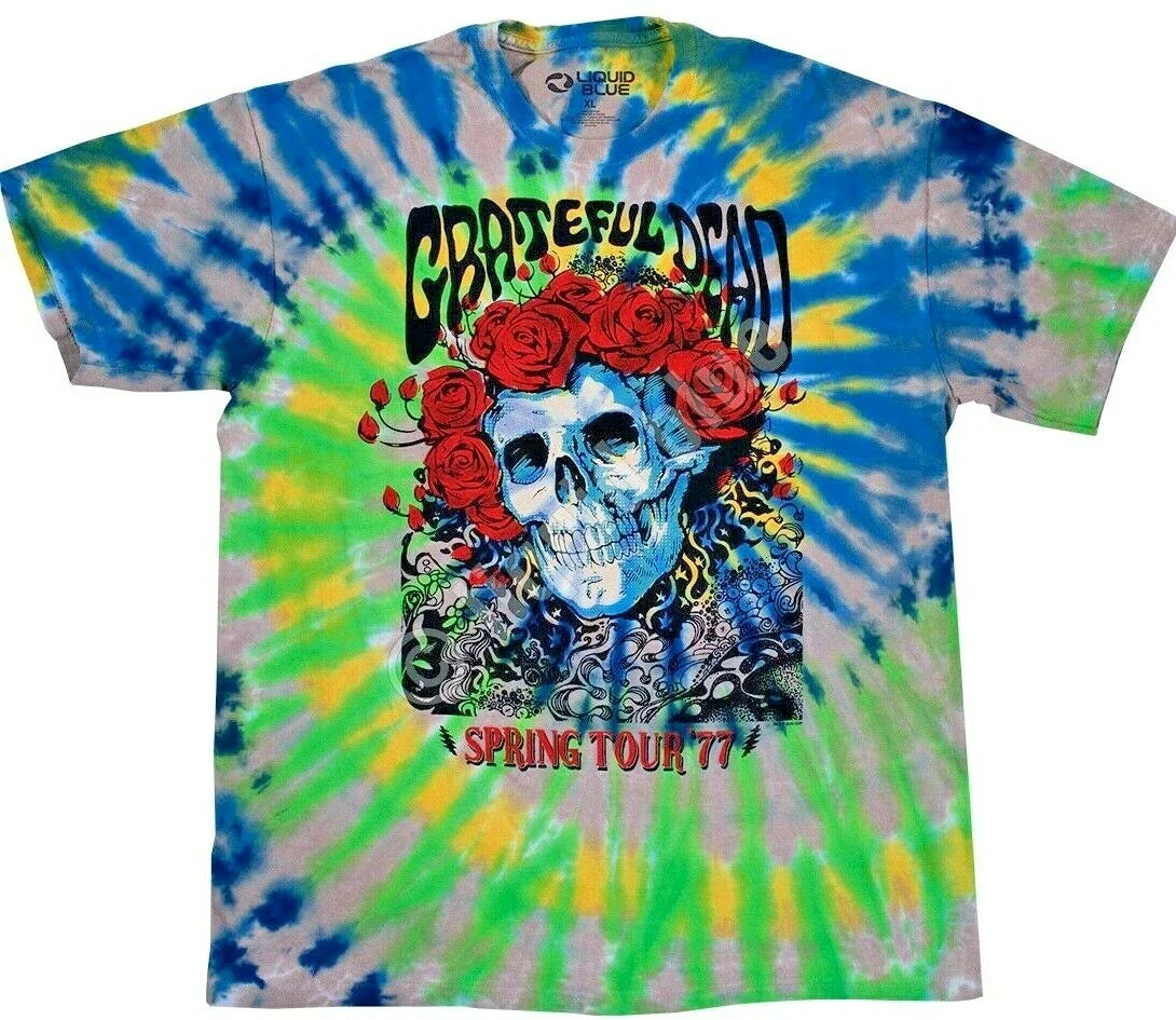 Grateful Dead Bertha Roses Spring 1977 Tour Tie Dye T-Shirt M L XL 2XL Cornell Unisex T-shirt, Sweatshirt, Hoodie, Long Sleeve Tee - T-Shirt, Sweatshirt, Hoodie