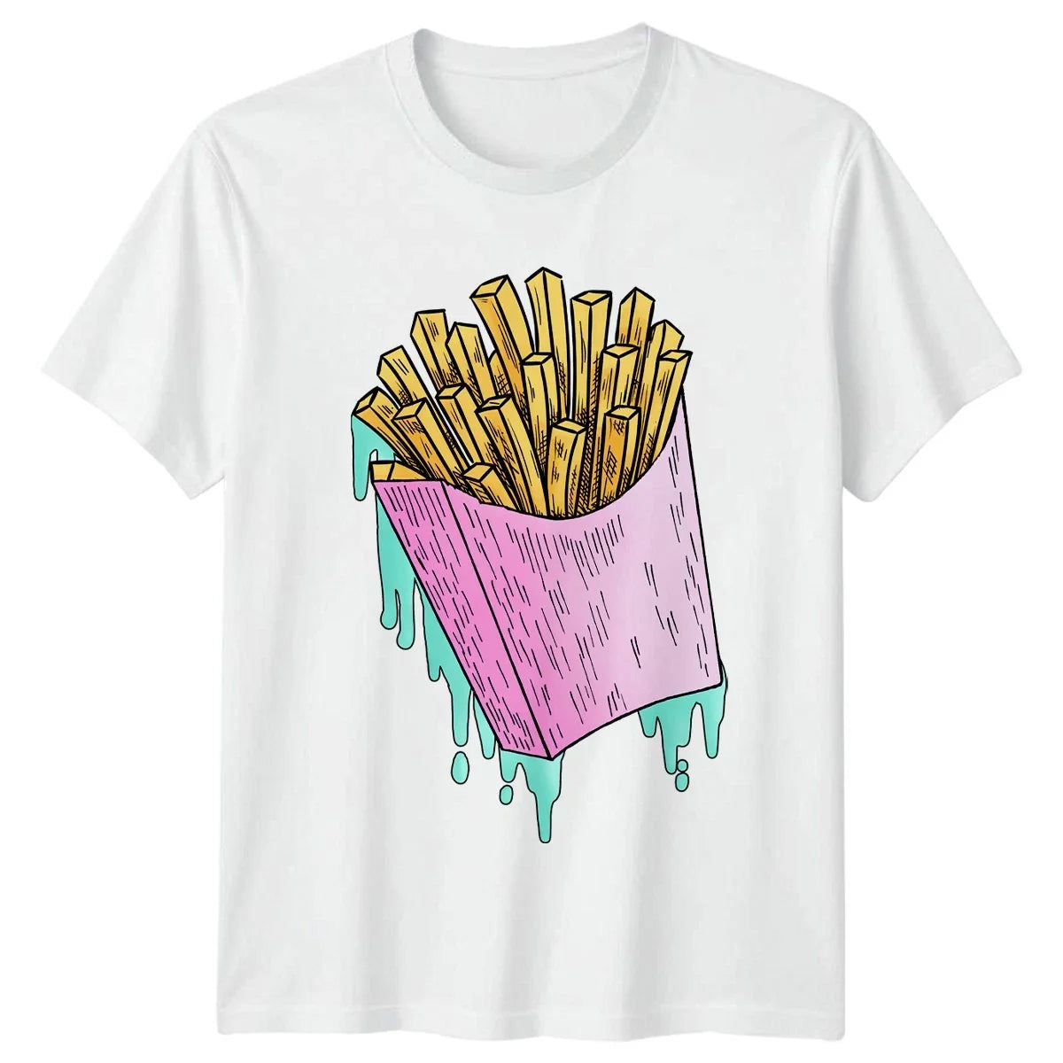 Pastel Goth Fries T-Shirt Aesthetic Food Food Valentines Day Gift Unisex T-shirt, Sweatshirt, Hoodie, Long Sleeve Tee - T-Shirt, Sweatshirt, Hoodie