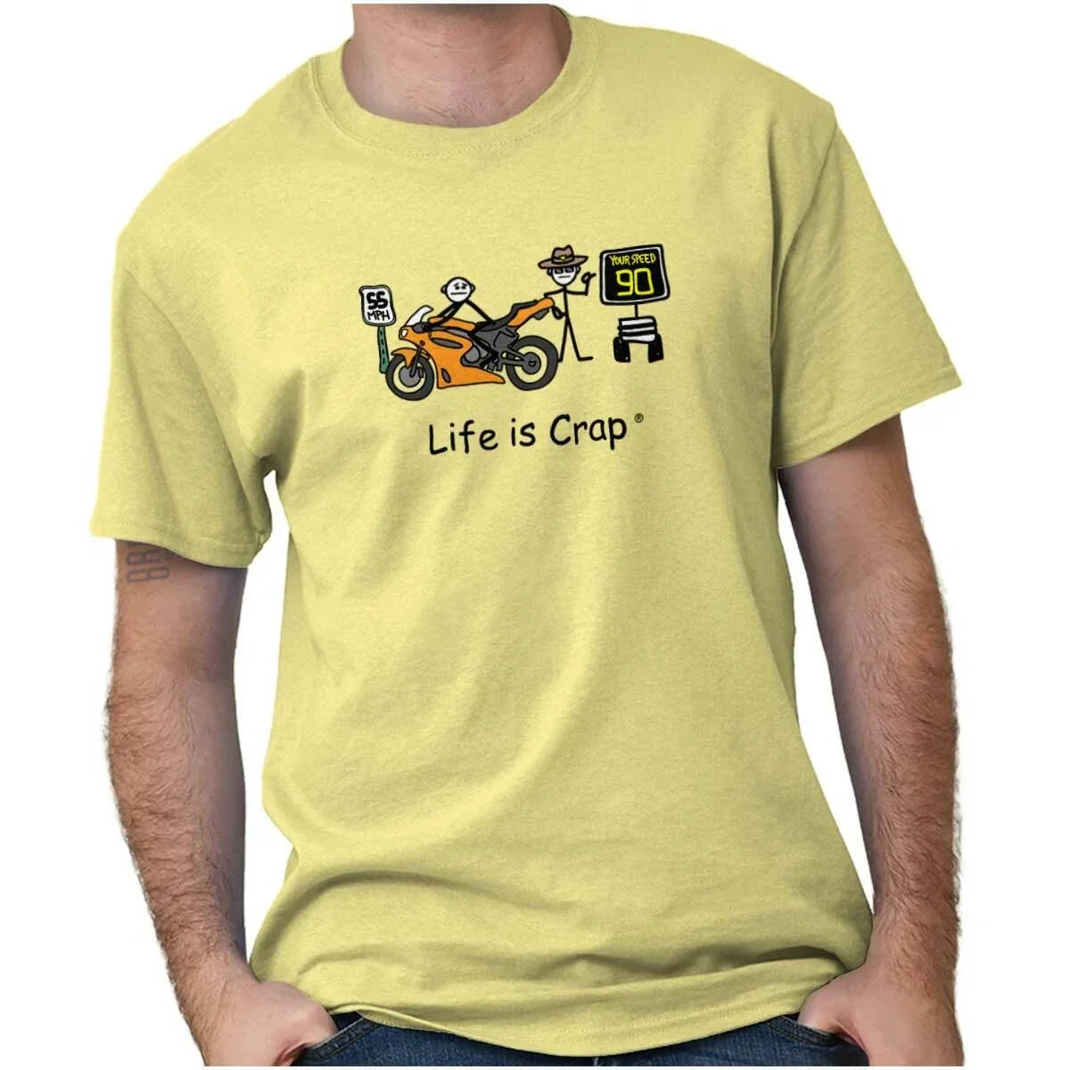 Life is Crap Motorcycle Speed Funny Shirt Cool Cute Gift Idea T Shirt Unisex T-shirt, Sweatshirt, Hoodie, Long Sleeve Tee - T-Shirt, Sweatshirt, Hoodie