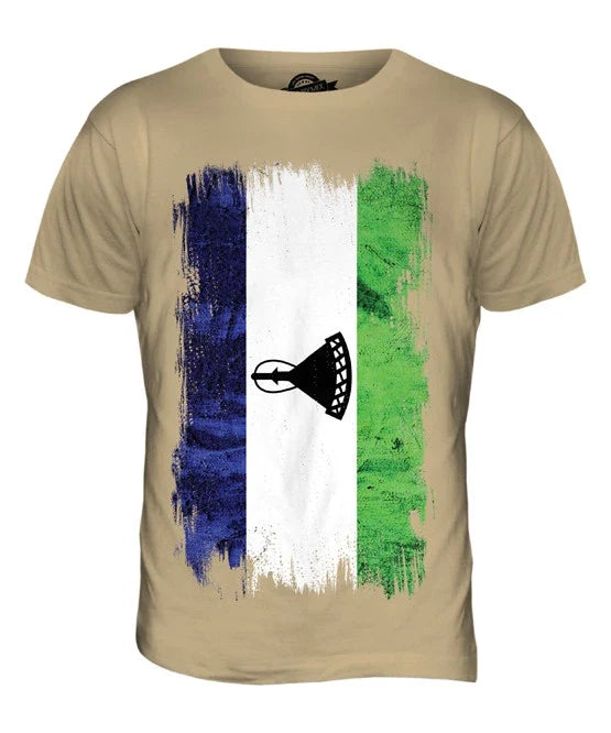 LESOTHO GRUNGE FLAG MENS T SHIRT TEE SHIRT XS S M L XL 2XL 3XL 4XL 5XL Unisex T-shirt, Sweatshirt, Hoodie, Long Sleeve Tee - T-Shirt, Sweatshirt, Hoodie
