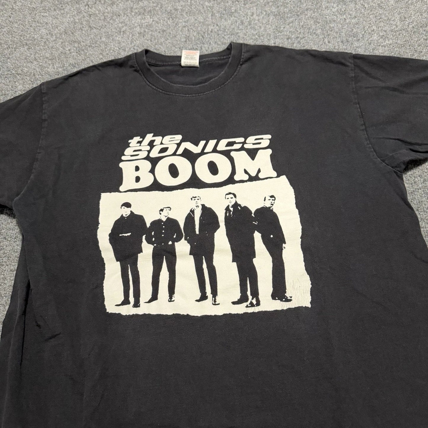 Vintage The Sonics Boom T Shirt Mens XL Black Music Band Unisex T-shirt, Sweatshirt, Hoodie, Long Sleeve Tee - T-Shirt, Sweatshirt, Hoodie