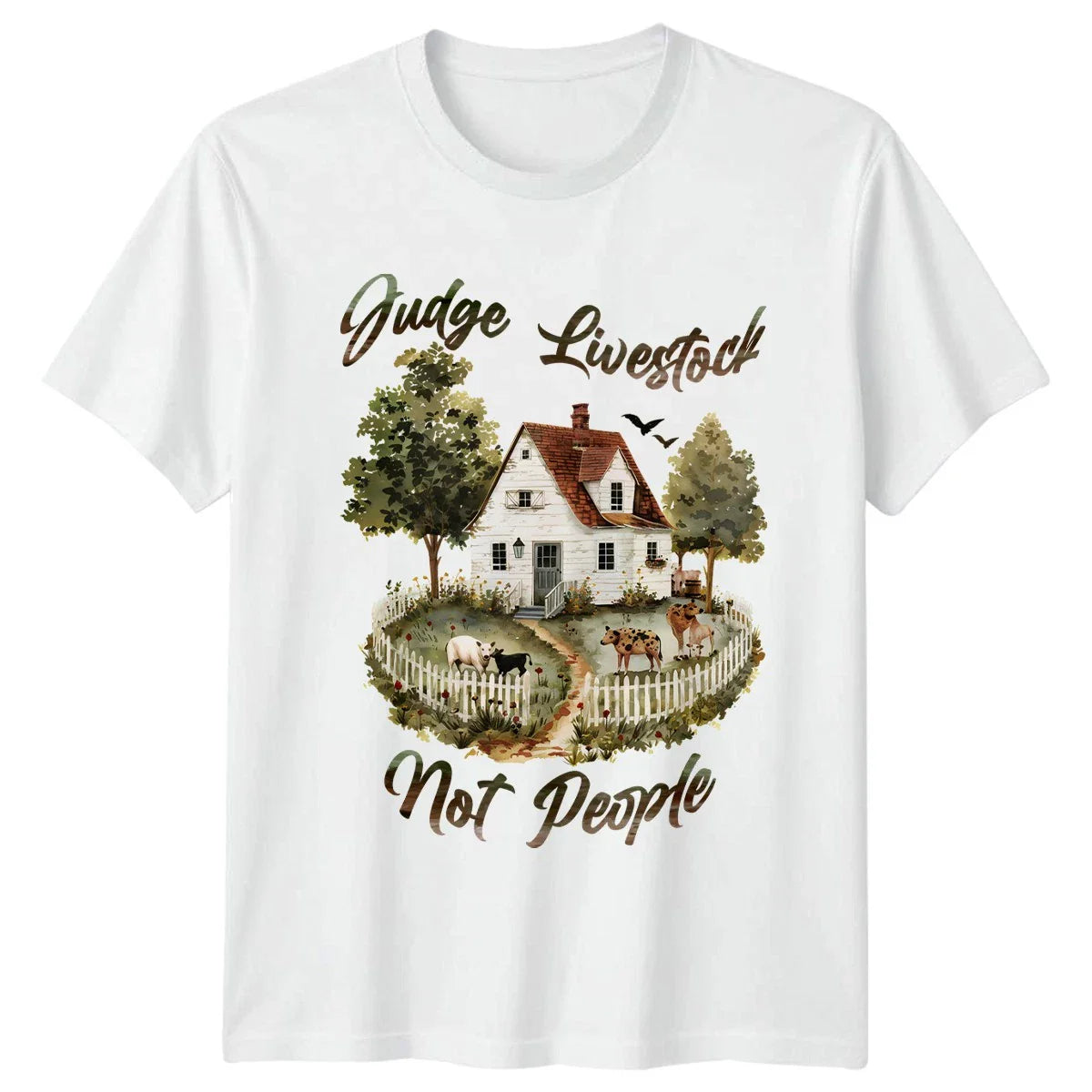 Judge Livestock Not People T-Shirt Cattle Farming Gift For Him And Her Unisex T-shirt, Sweatshirt, Hoodie, Long Sleeve Tee - T-Shirt, Sweatshirt, Hoodie