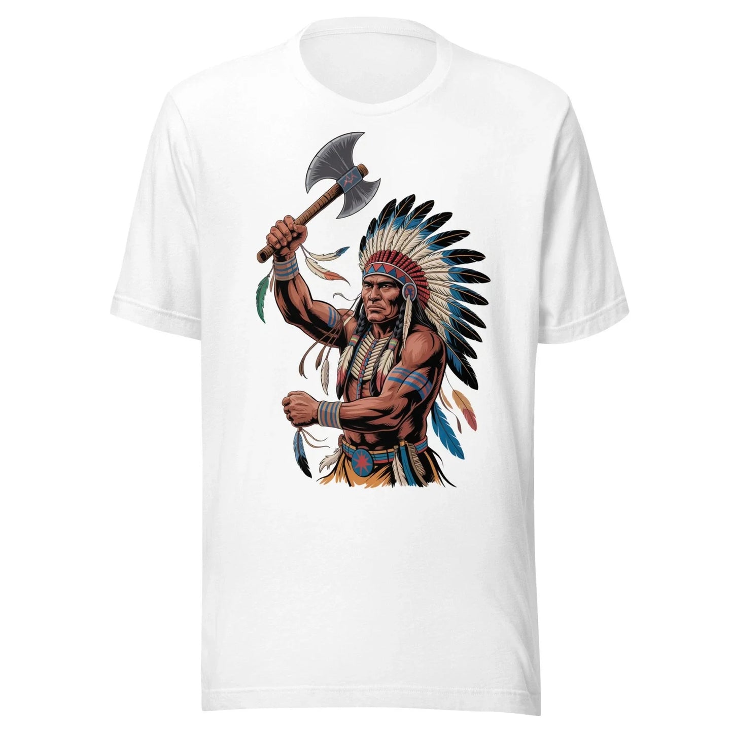 Native American Indian Tomahawk Tribal Warrior Chief Spiritual Ancestor T-Shirt Unisex T-shirt, Sweatshirt, Hoodie, Long Sleeve Tee - T-Shirt, Sweatshirt, Hoodie