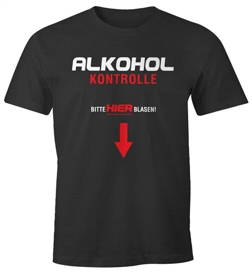 Mens T-Shirt Alcohol Control - Please Blow Here Funny Drinking Shirt Drinking Unisex T-shirt, Sweatshirt, Hoodie, Long Sleeve Tee - T-Shirt, Sweatshirt, Hoodie