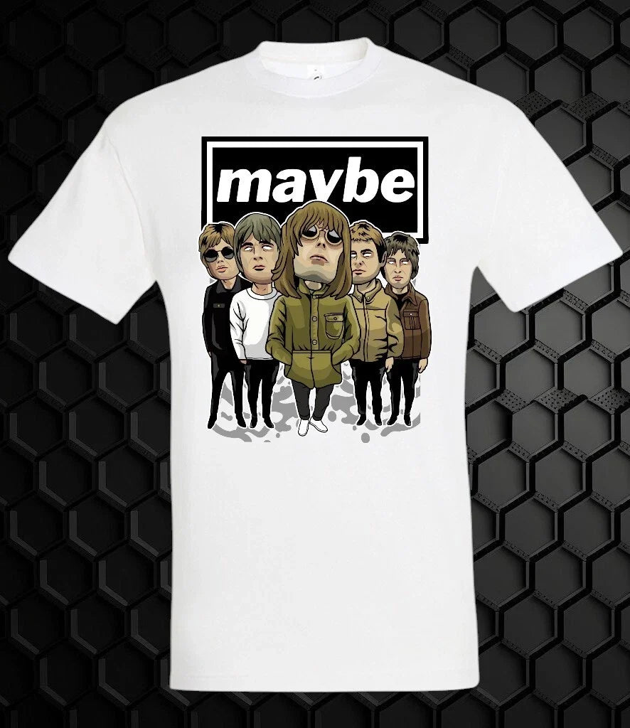 OASIS MAYBE Cartoon Parody Reunion Celebrating TOUR 25 Unisex & Lady Fit T-shirt Unisex T-shirt, Sweatshirt, Hoodie, Long Sleeve Tee - T-Shirt, Sweatshirt, Hoodie