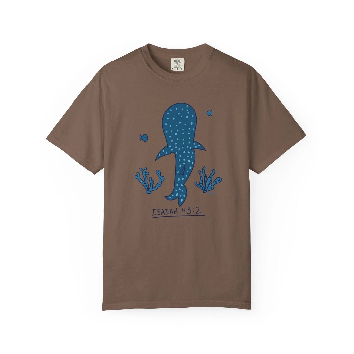 Whale Shark Ocean Summer T-Shirt - Beach Themed / Isaiah 43:2 by E.W.A. Unisex T-shirt, Sweatshirt, Hoodie, Long Sleeve Tee - T-Shirt, Sweatshirt, Hoodie